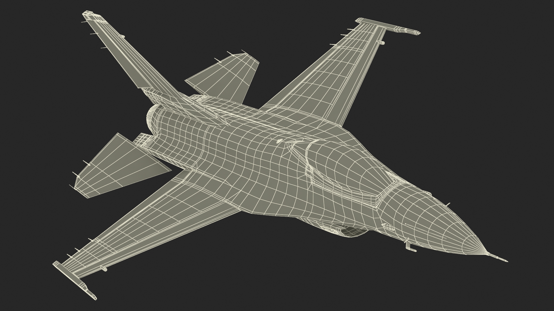3D Fighter F 16 Fighting Falcon With Jet Armament Rigged model