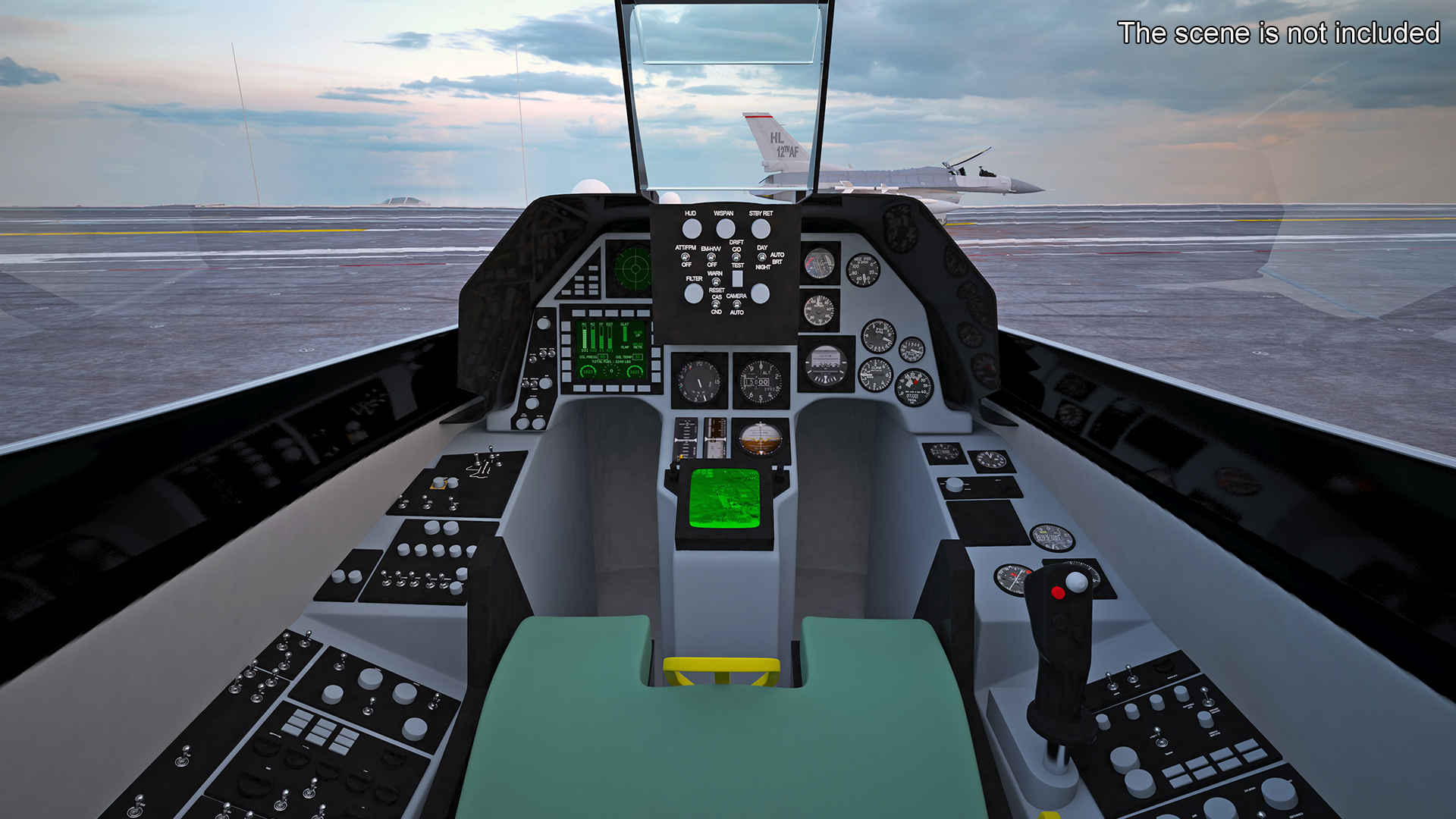 3D Fighter F 16 Fighting Falcon With Jet Armament Rigged model