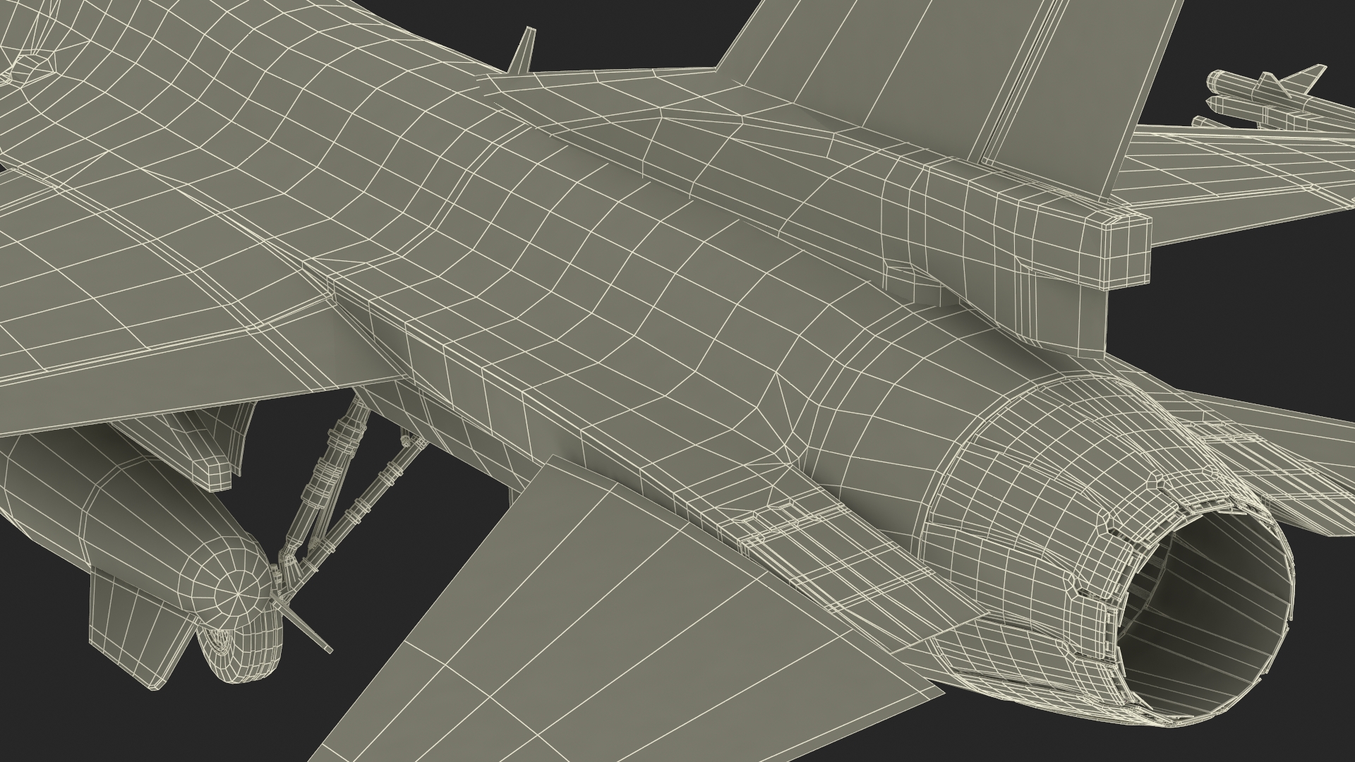 3D Fighter F 16 Fighting Falcon With Jet Armament Rigged model