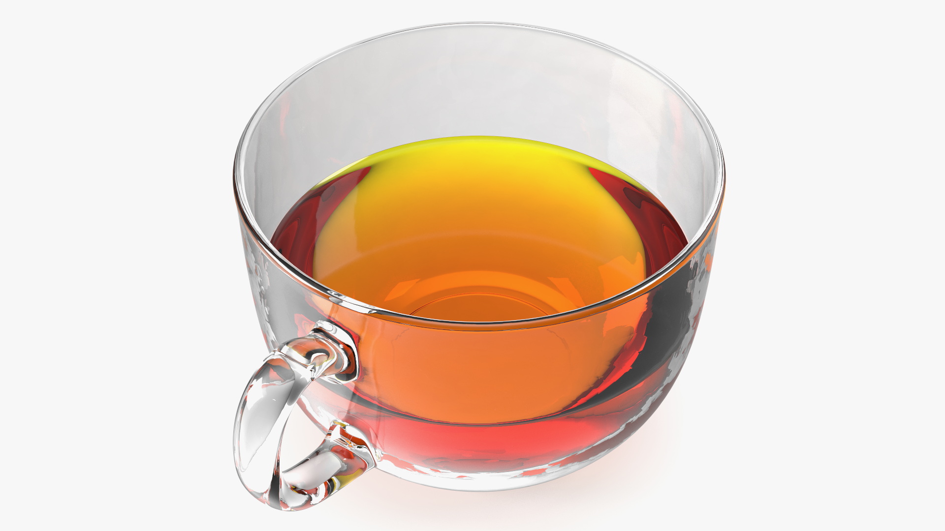 Half Full Empty Glass Tea Cup 3D model