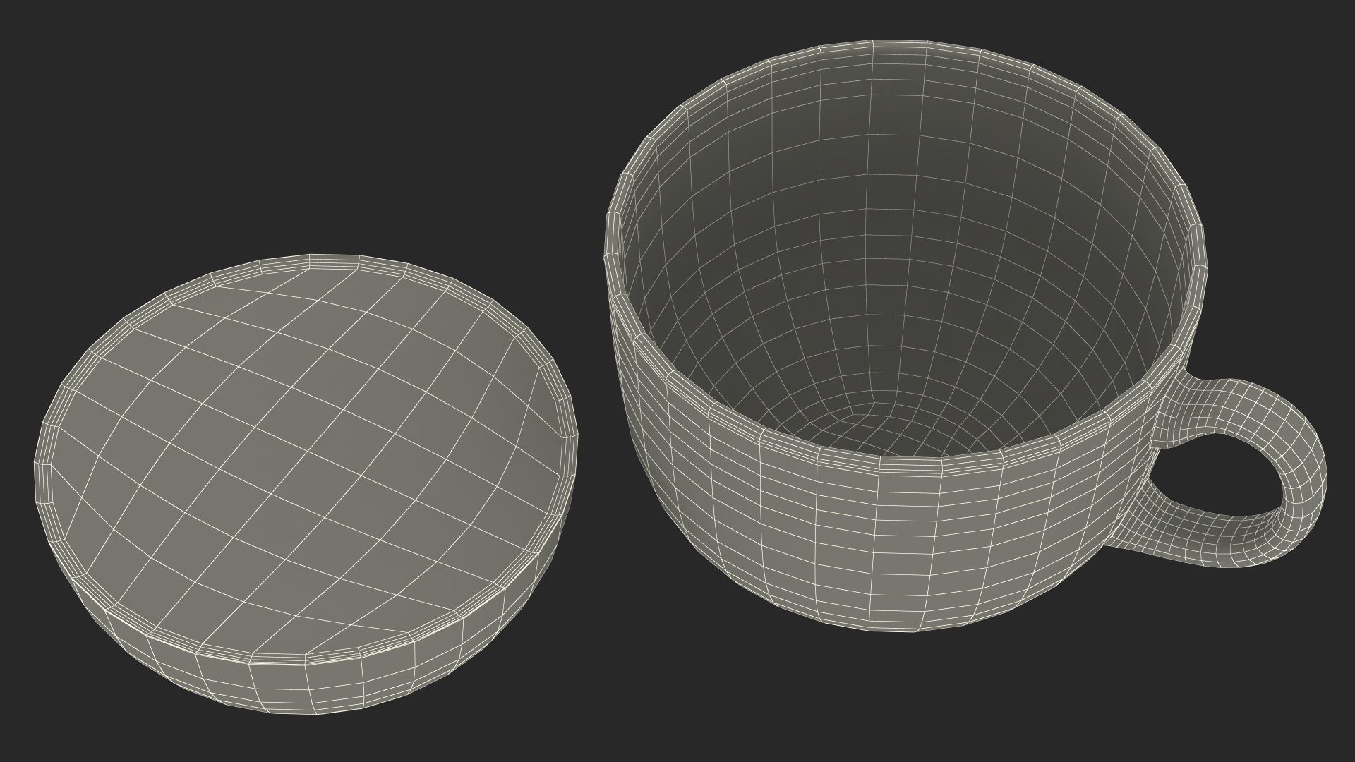 Half Full Empty Glass Tea Cup 3D model