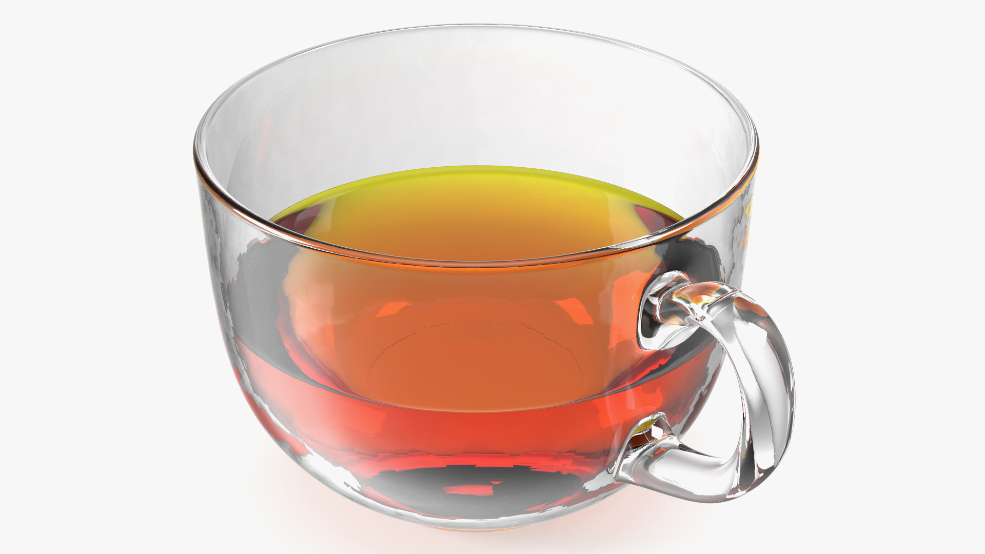 Half Full Empty Glass Tea Cup 3D model