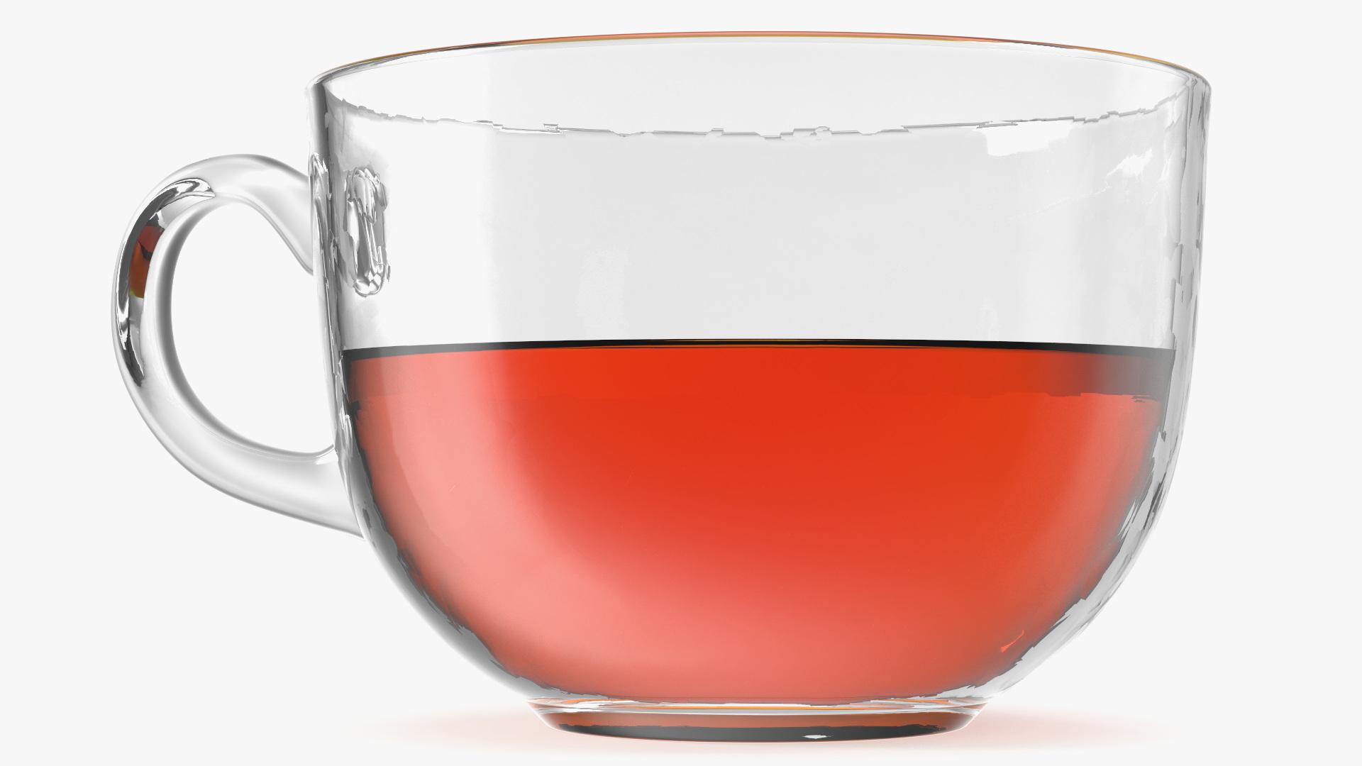 Half Full Empty Glass Tea Cup 3D model