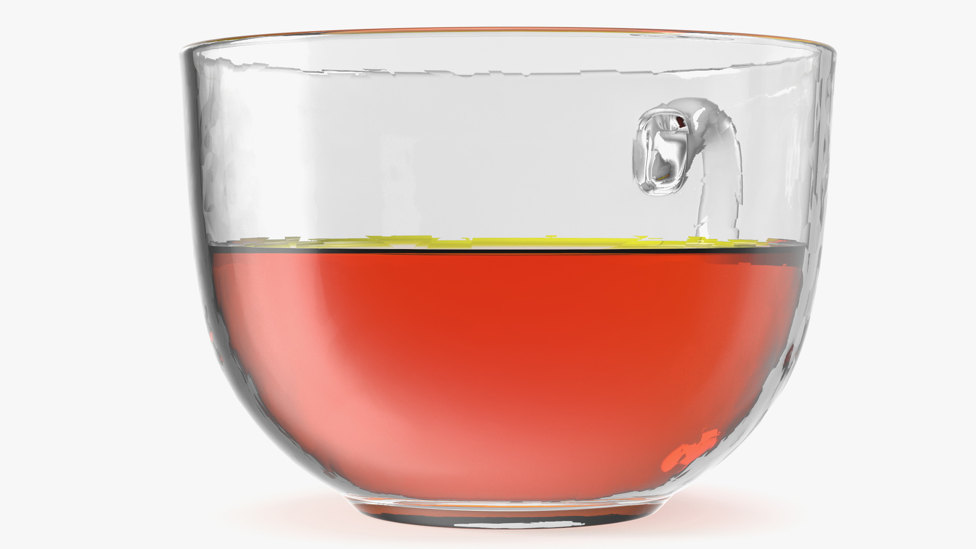 Half Full Empty Glass Tea Cup 3D model