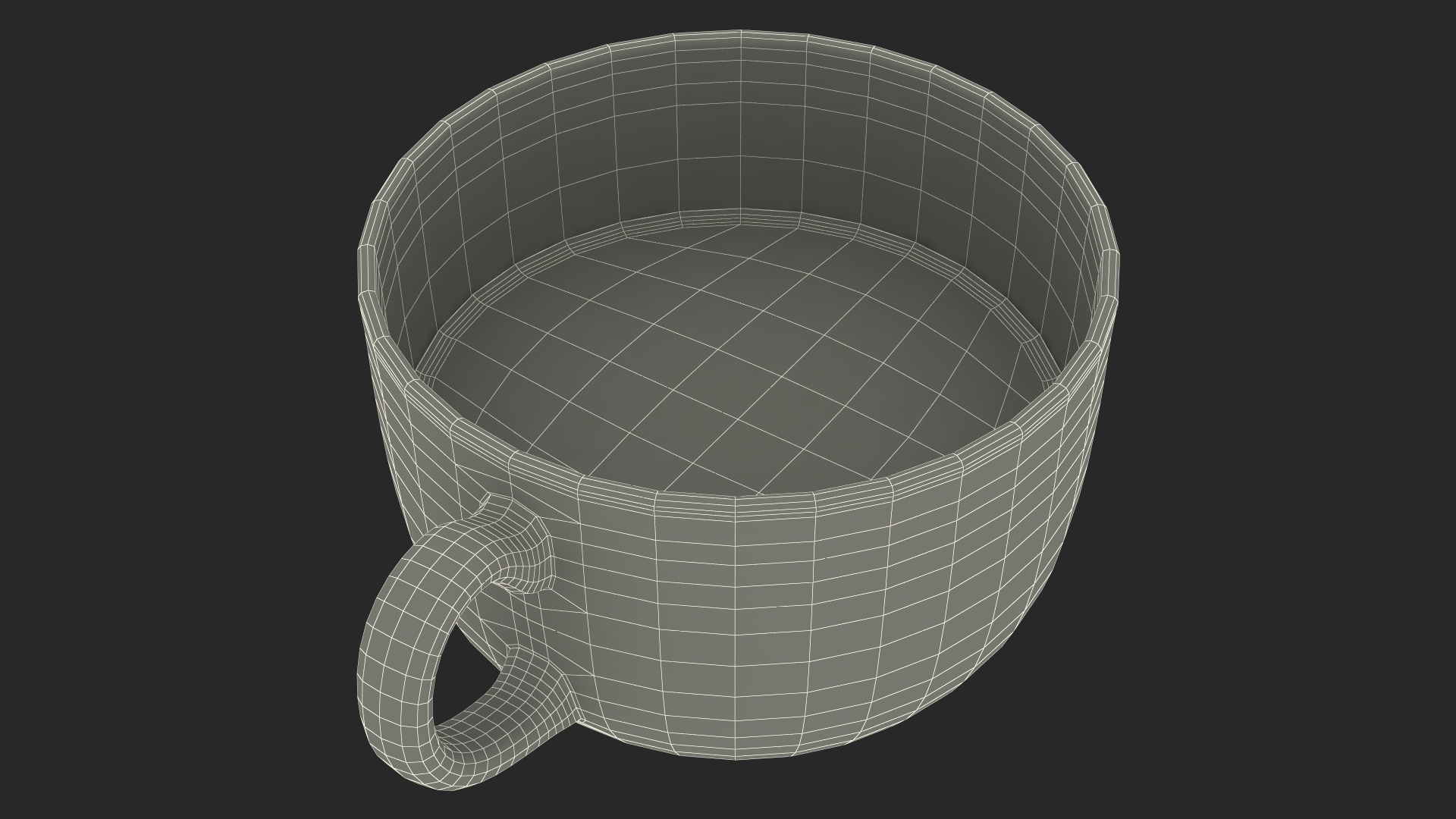 Half Full Empty Glass Tea Cup 3D model