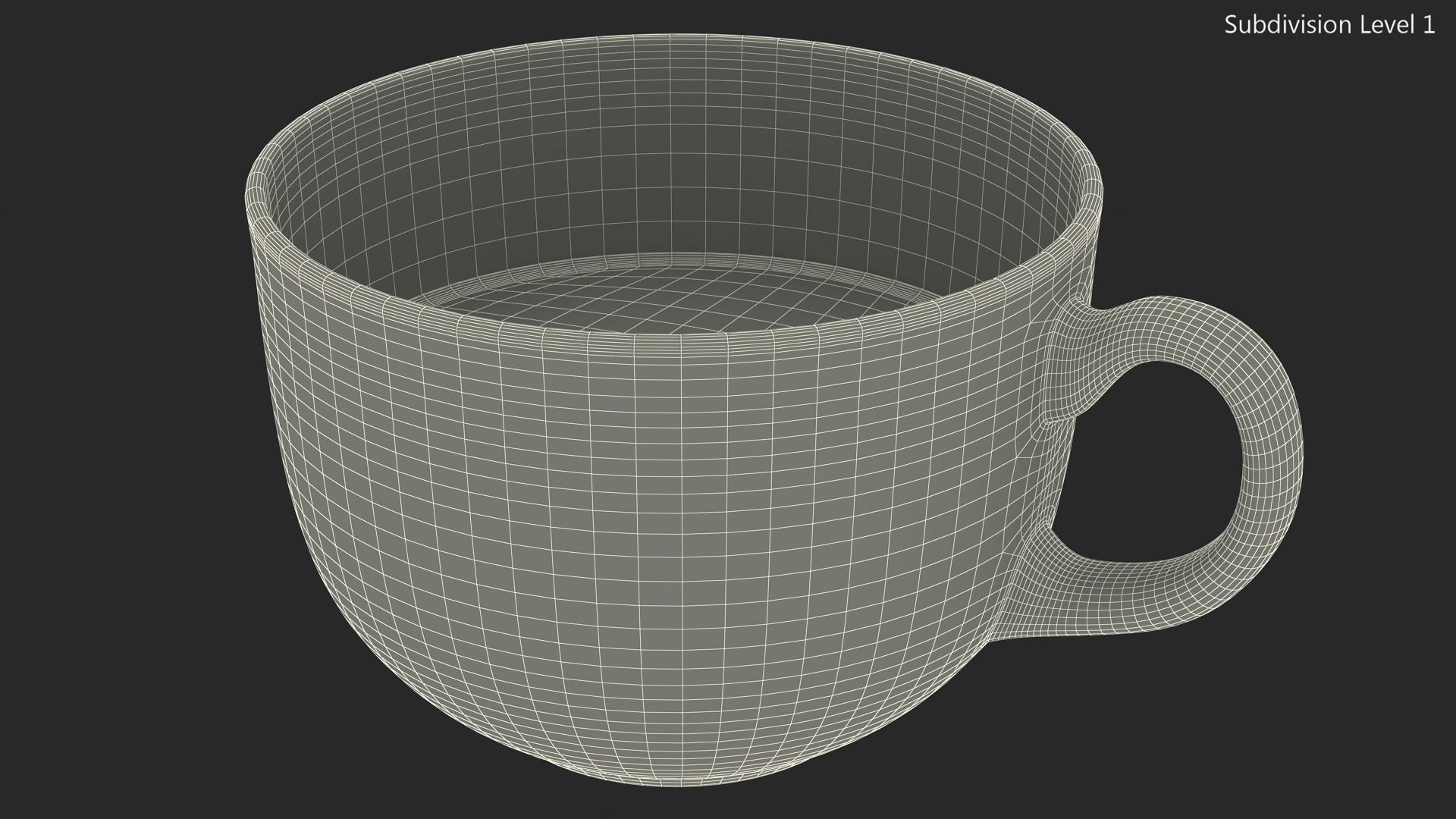 Half Full Empty Glass Tea Cup 3D model
