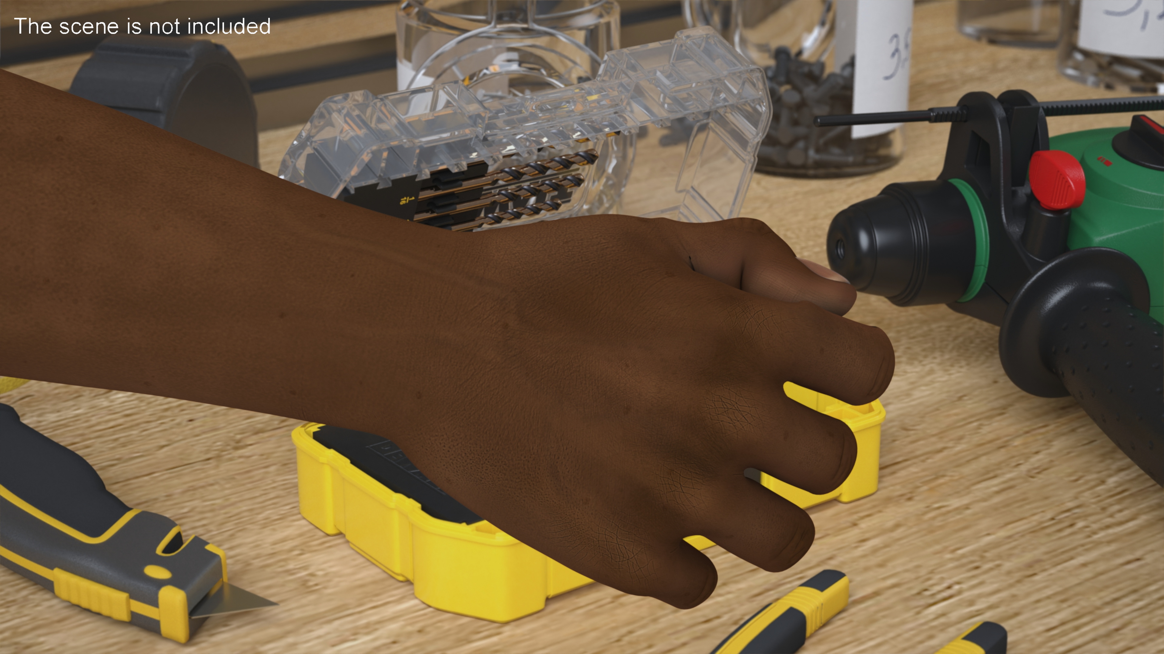 3D Dark Skinned Man Fist