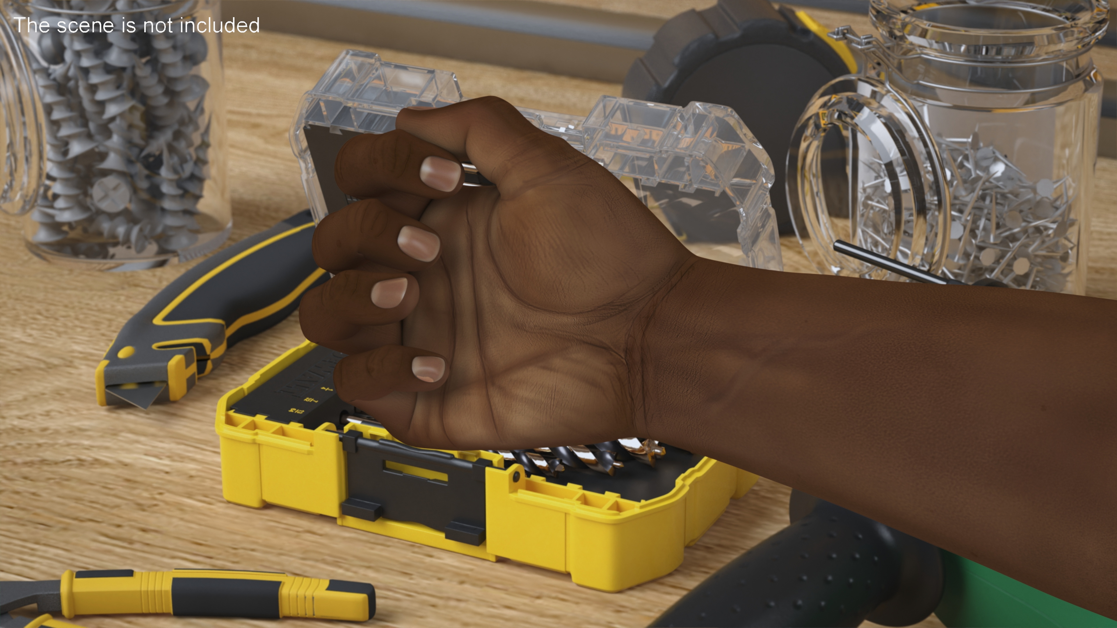 3D Dark Skinned Man Fist