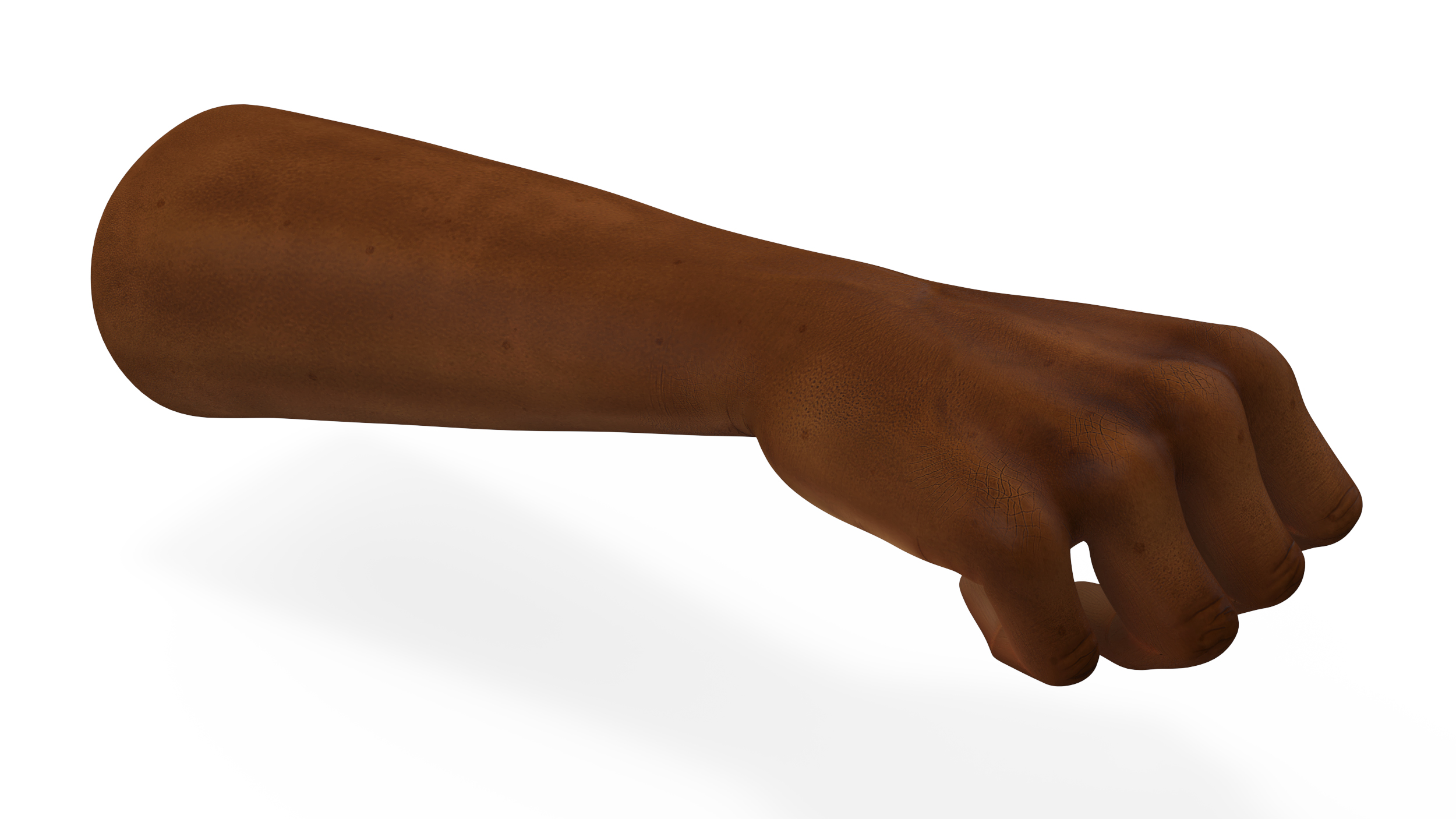 3D Dark Skinned Man Fist