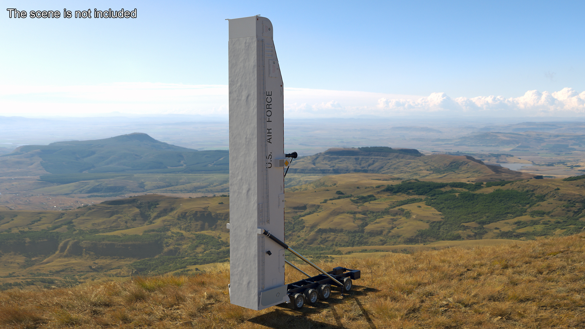 3D Minuteman Trailer in Raised State model