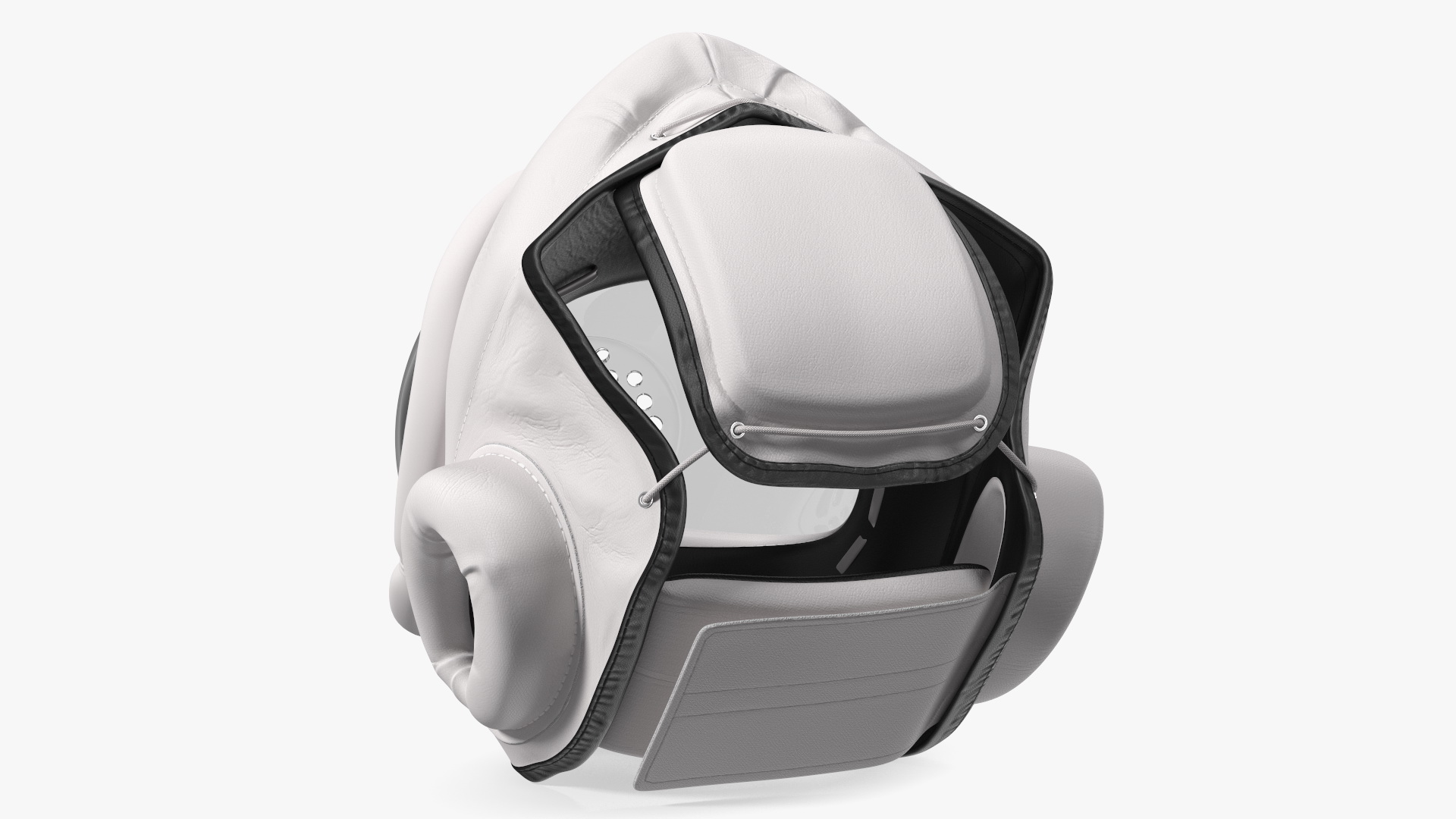 3D Kudo Head Guard Playwell White on Mannequin model