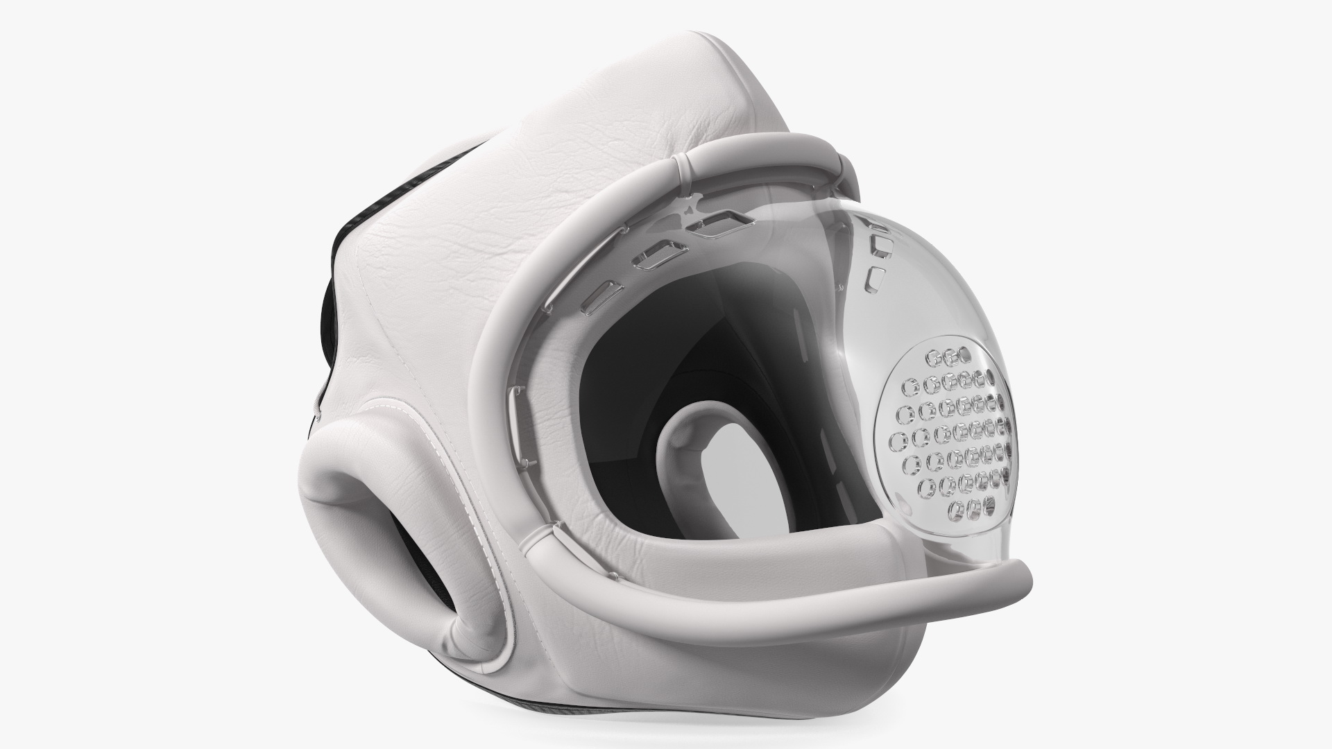 3D Kudo Head Guard Playwell White on Mannequin model