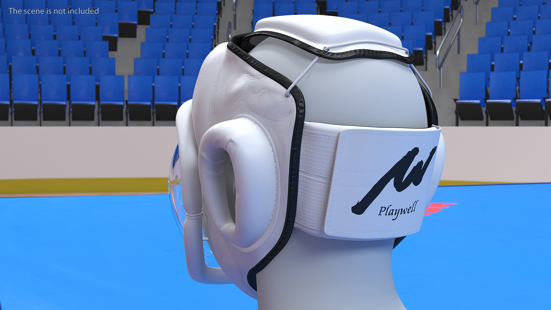3D Kudo Head Guard Playwell White on Mannequin model