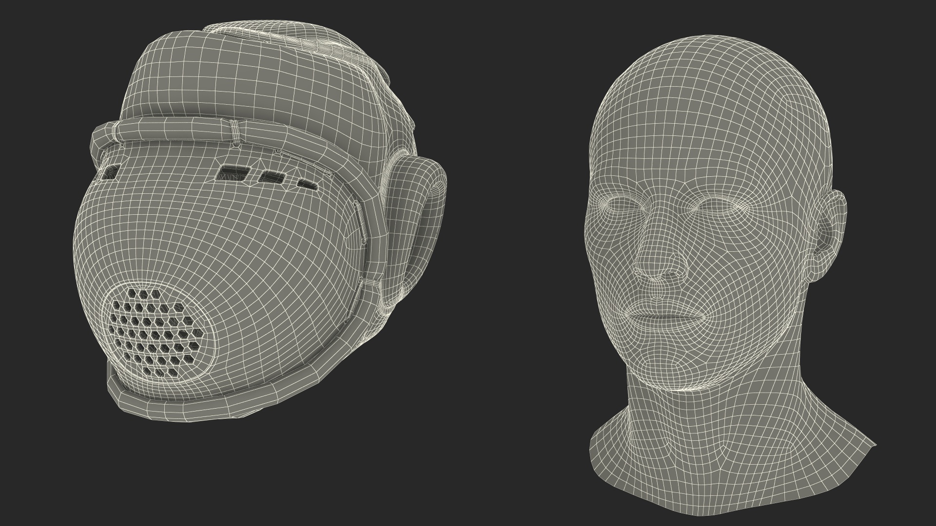 3D Kudo Head Guard Playwell White on Mannequin model
