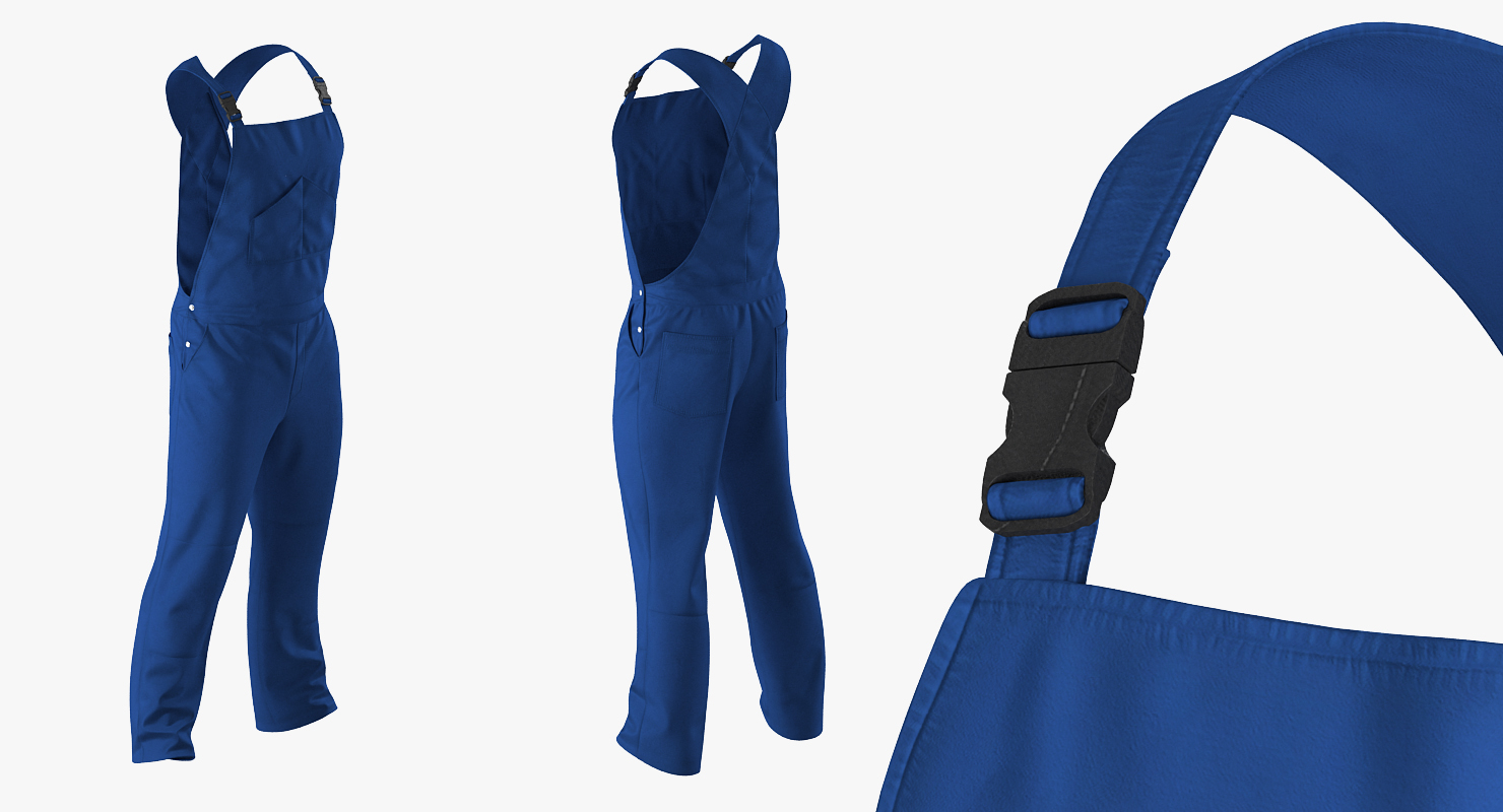 Boiler Suit Coverall with Safety Helmet 3D model