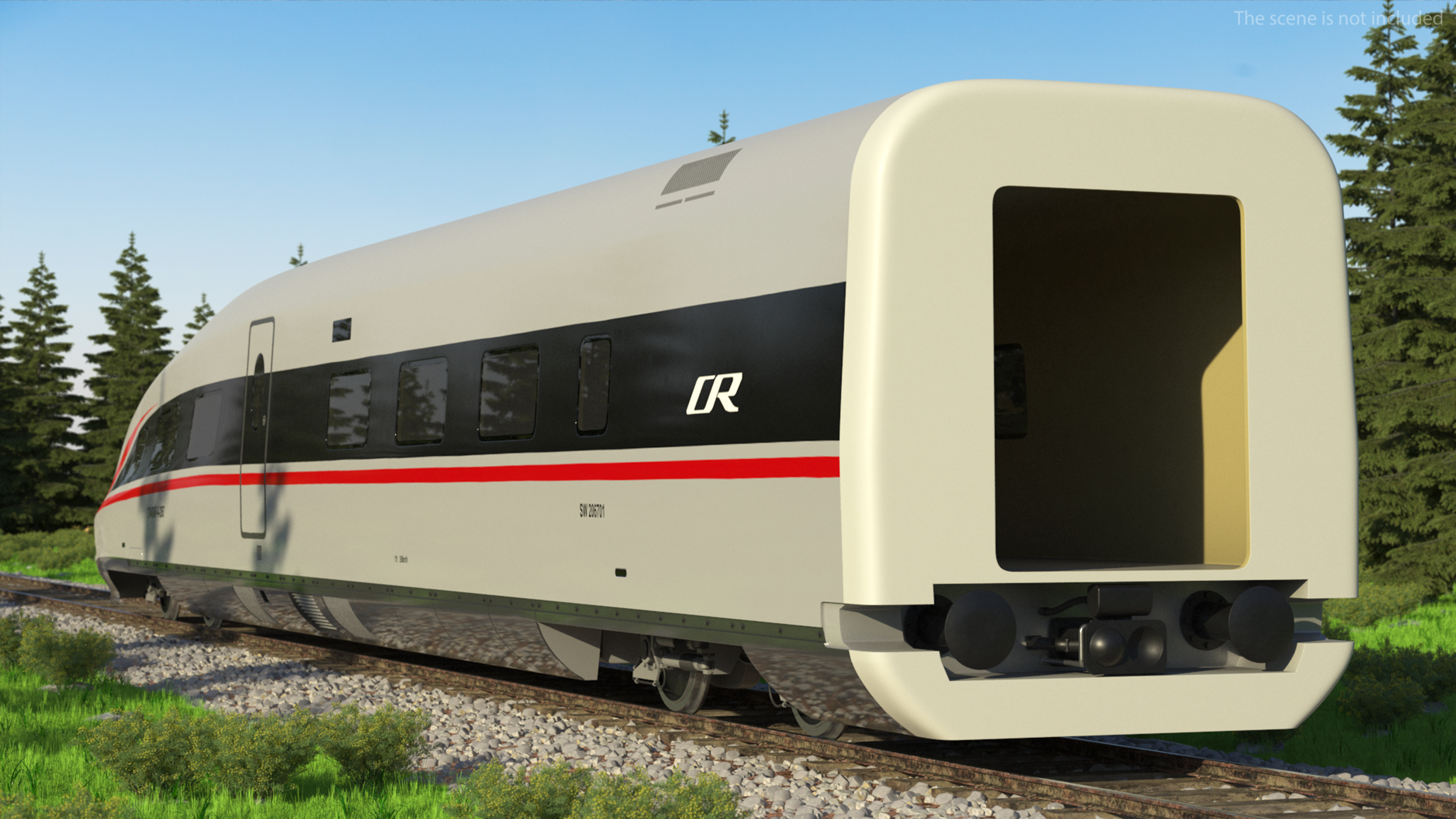 CR400 Fuxing Train Locomotive Tail 3D model