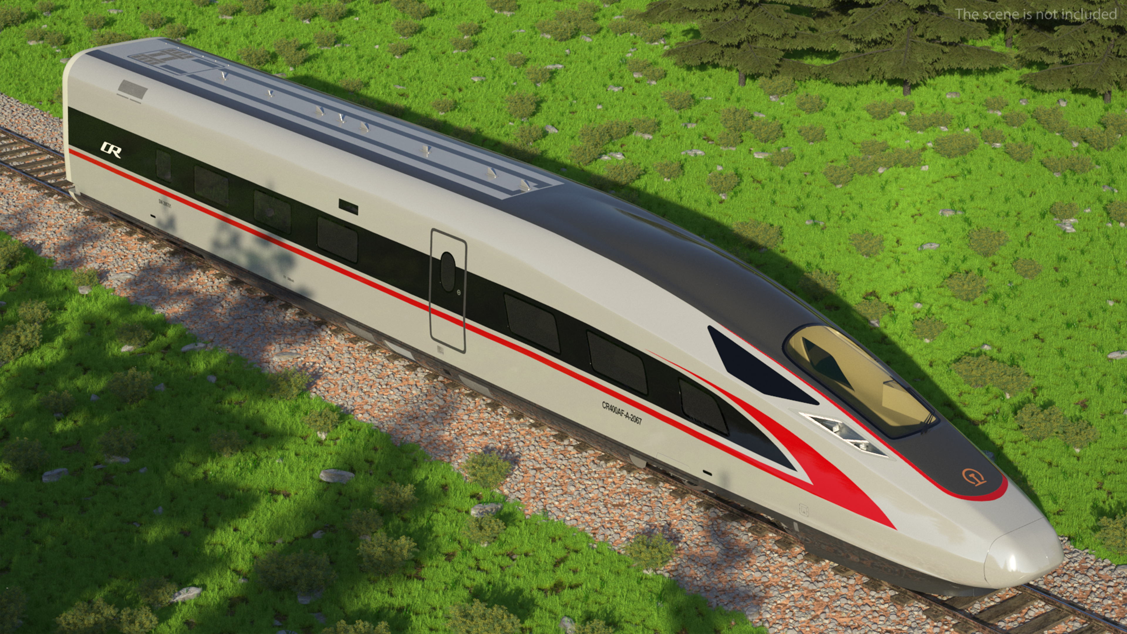CR400 Fuxing Train Locomotive Tail 3D model