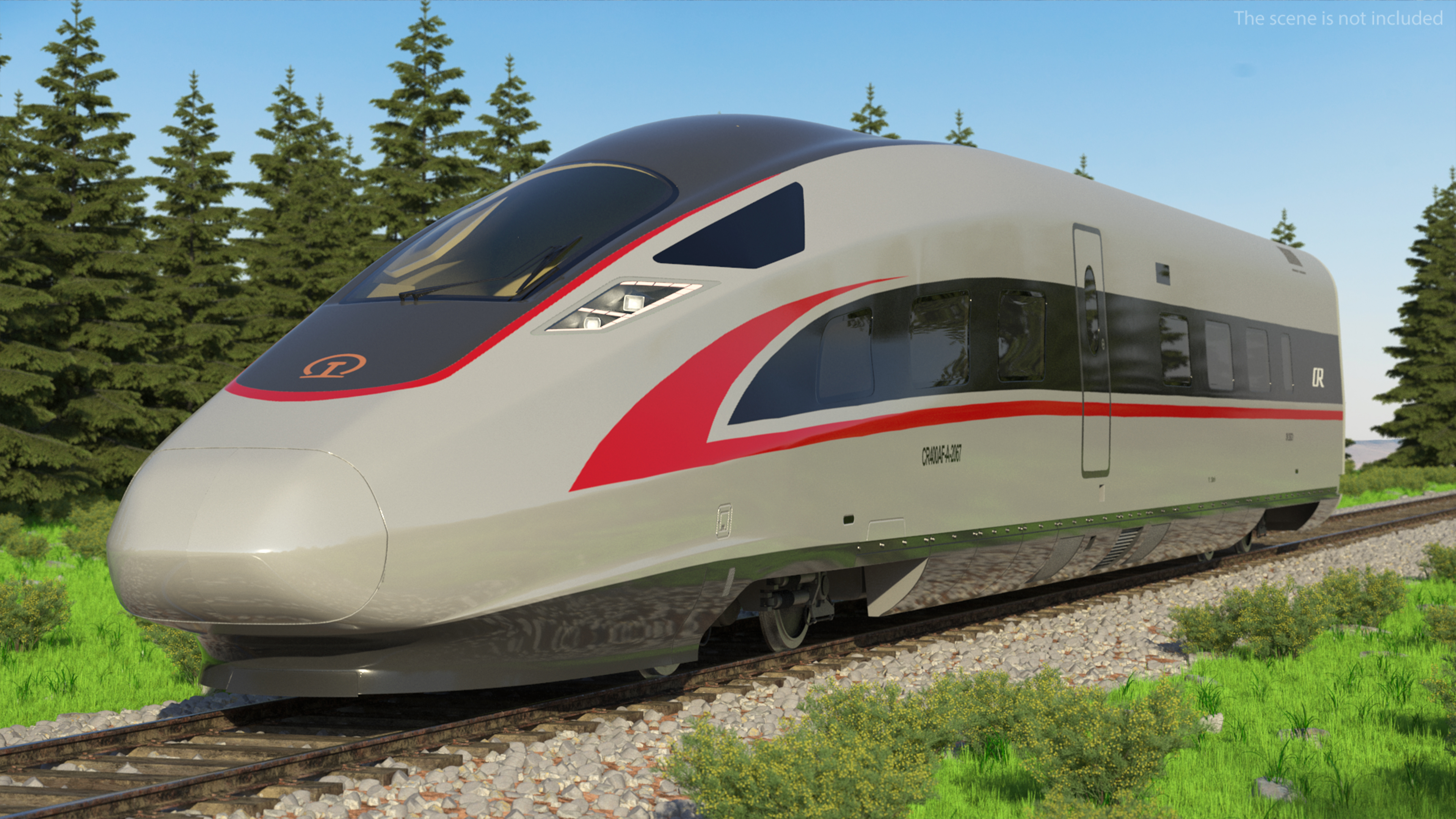 CR400 Fuxing Train Locomotive Tail 3D model