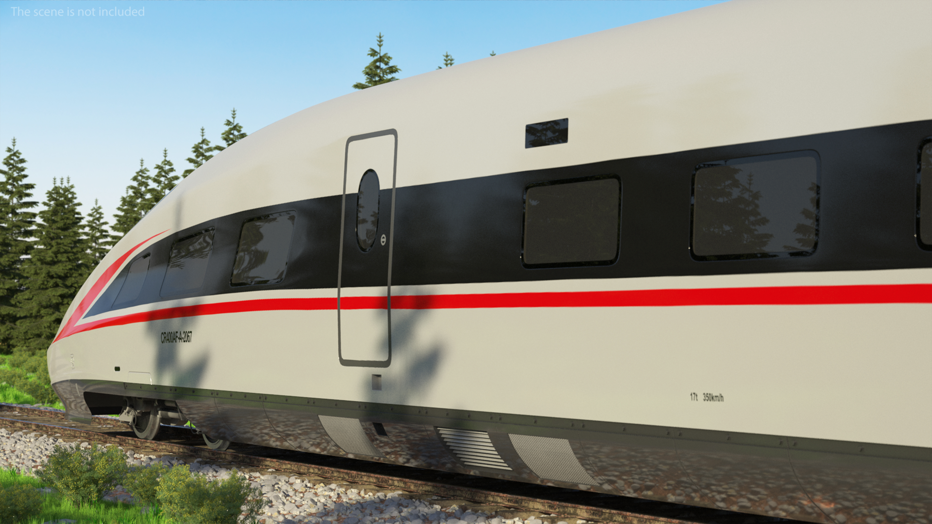 CR400 Fuxing Train Locomotive Tail 3D model