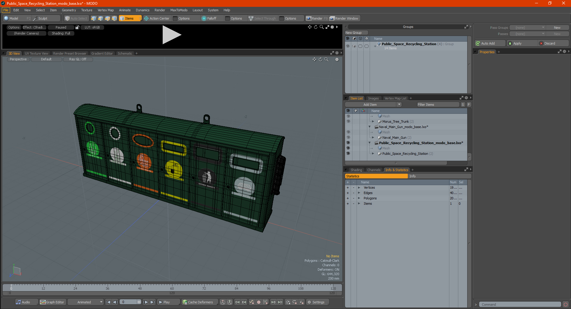 3D model Public Space Recycling Station