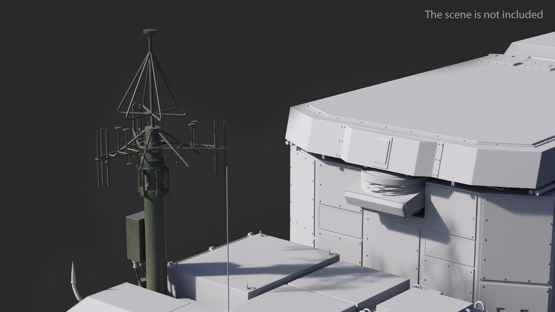 3D model Telescopic Antenna Mast Rigged