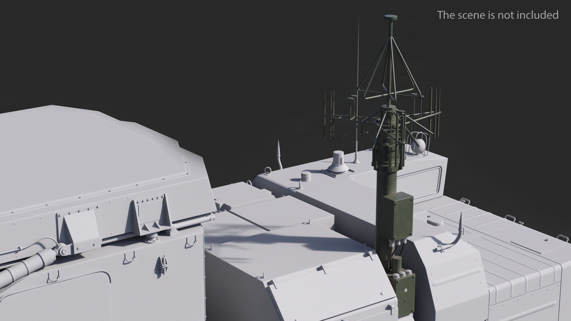 3D model Telescopic Antenna Mast Rigged