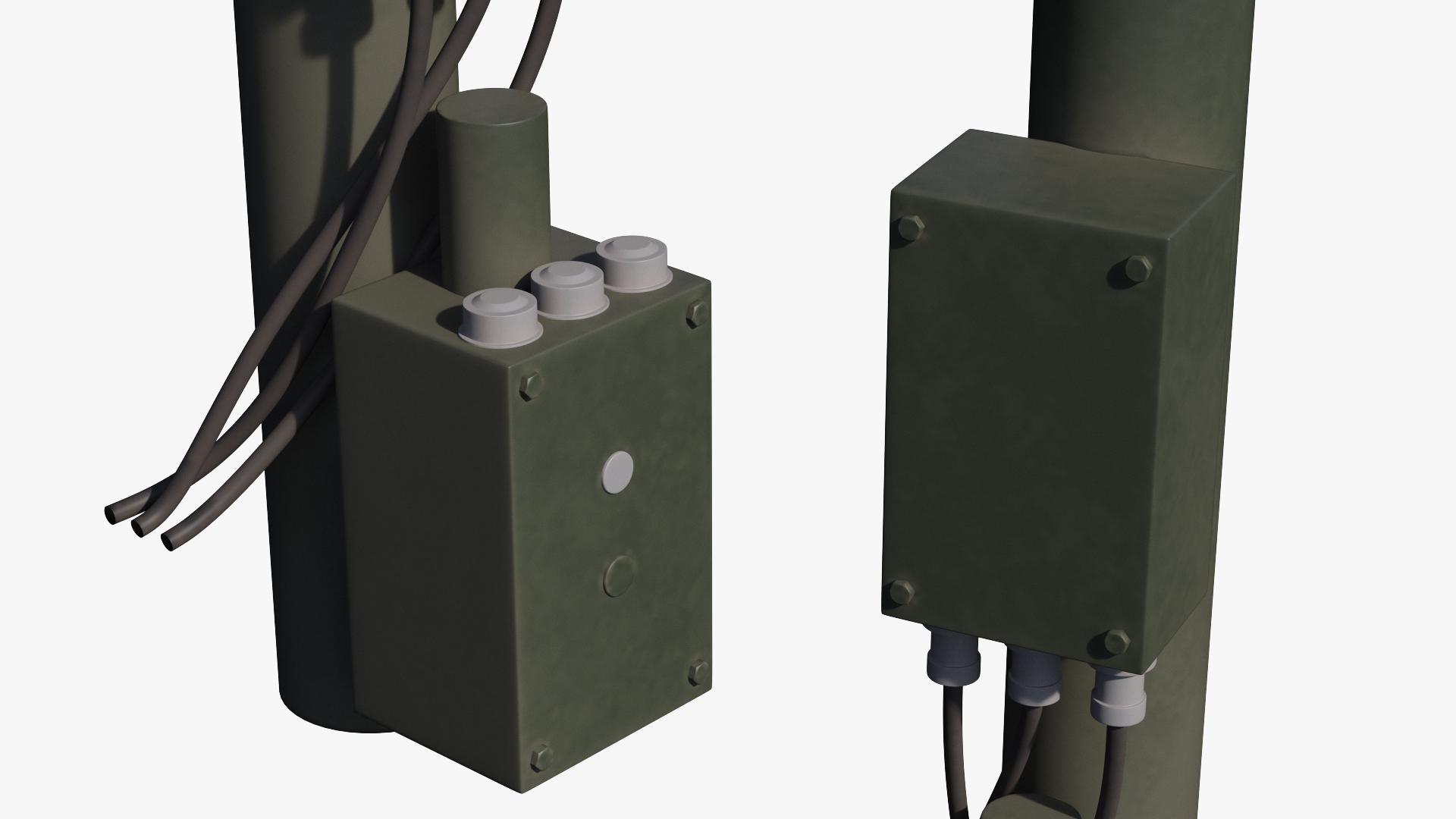 3D model Telescopic Antenna Mast Rigged