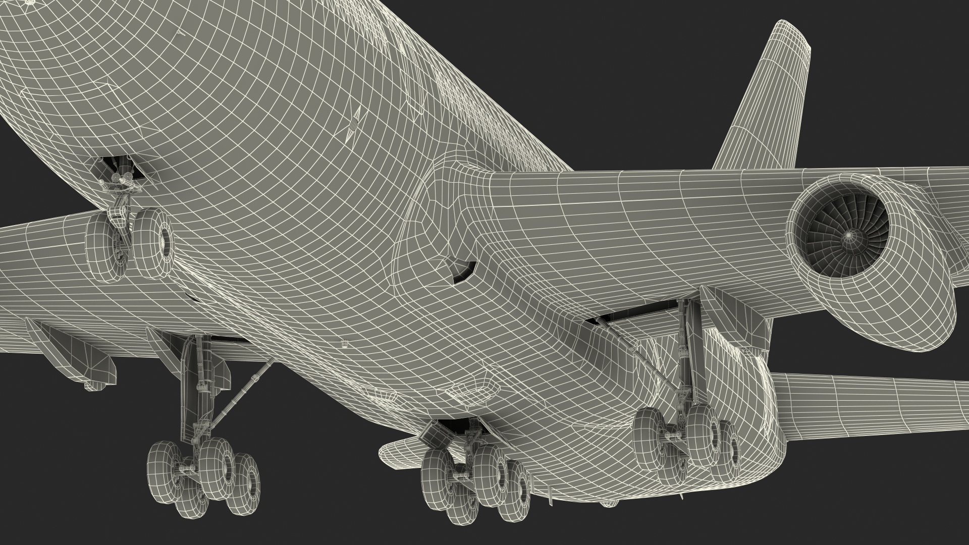 3D model Long Range Aeroplane Red Simple Interior