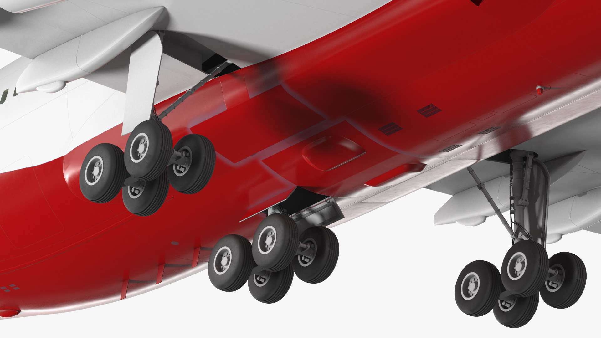 3D model Long Range Aeroplane Red Simple Interior