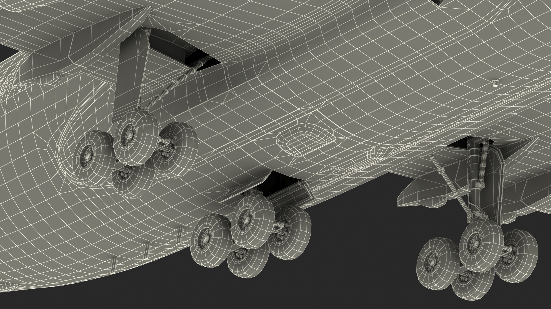 3D model Long Range Aeroplane Red Simple Interior