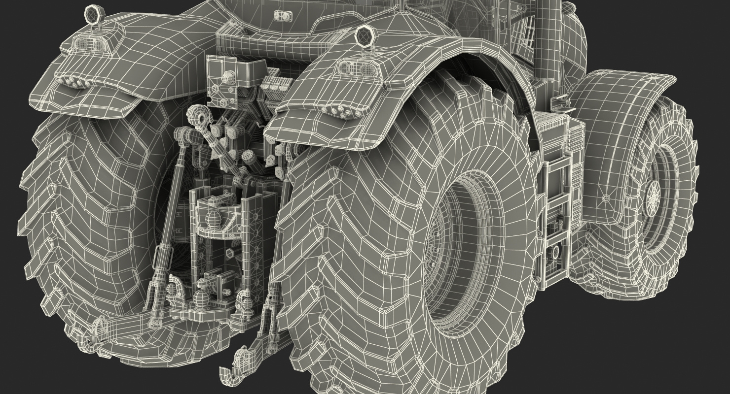 Claas Axion 800 Tractor Dirty 3D model