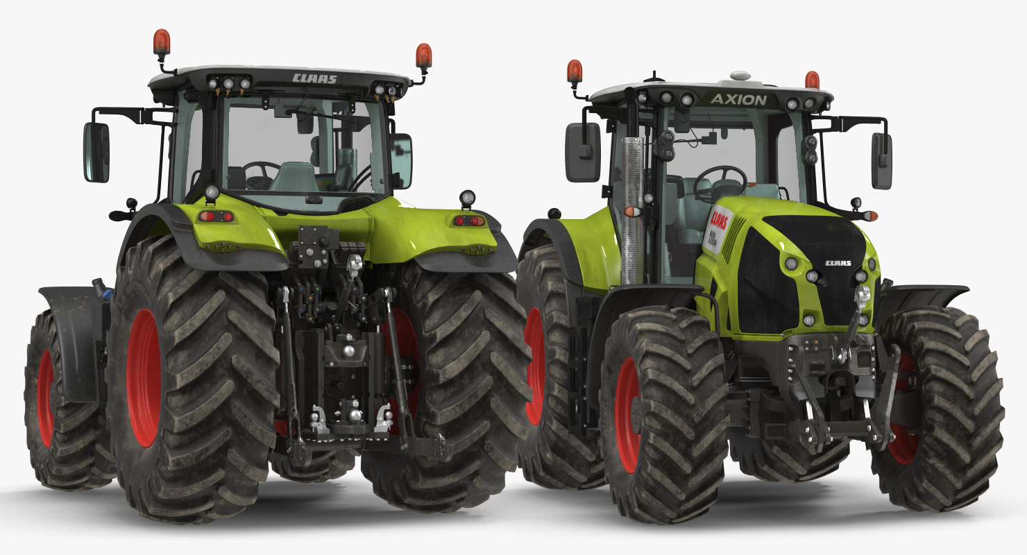 Claas Axion 800 Tractor Dirty 3D model