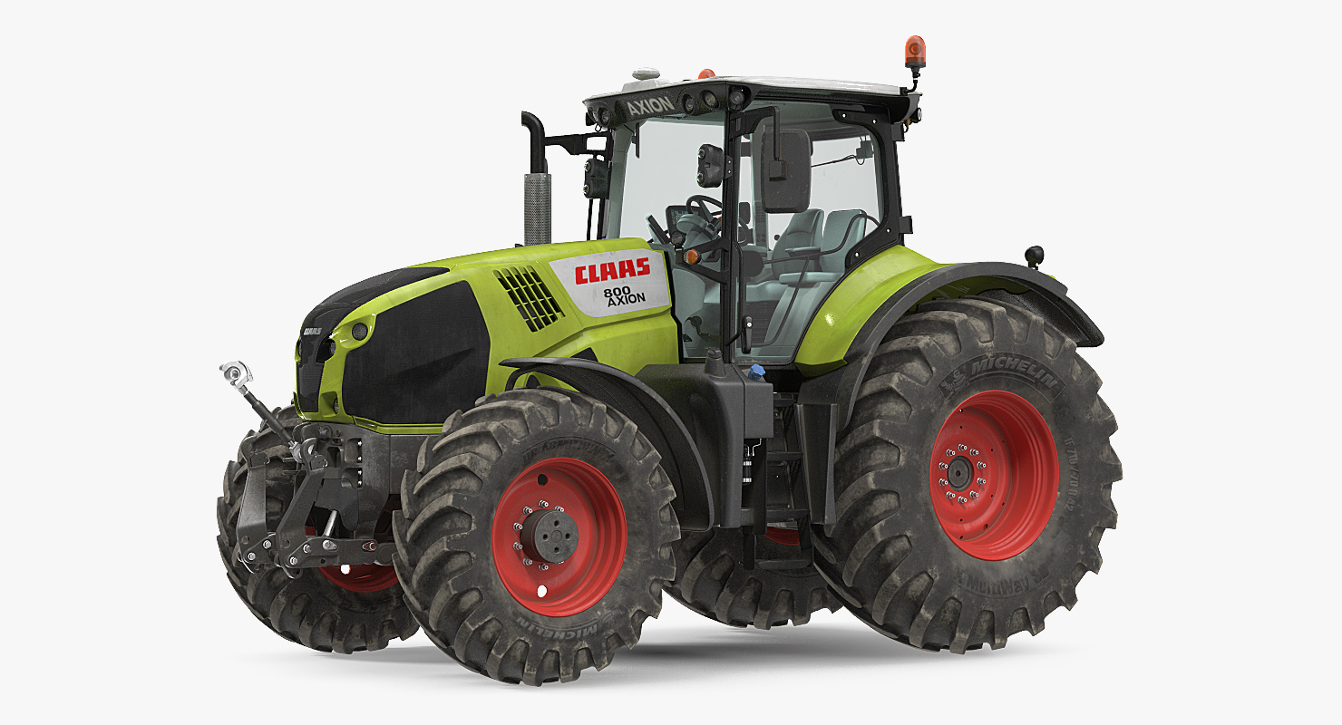 Claas Axion 800 Tractor Dirty 3D model