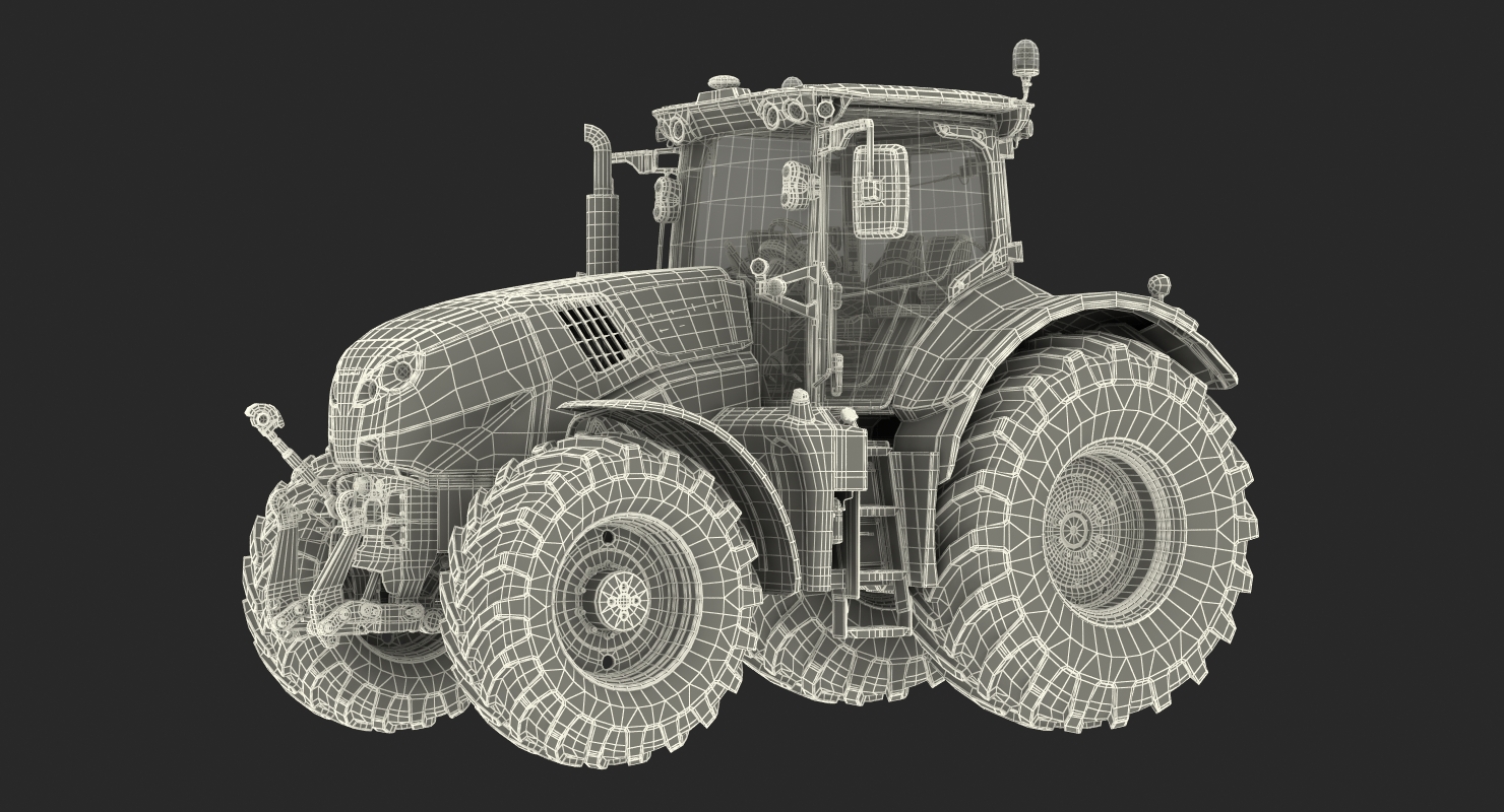 Claas Axion 800 Tractor Dirty 3D model