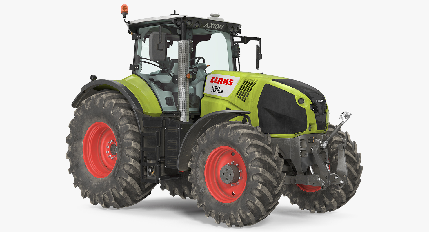 Claas Axion 800 Tractor Dirty 3D model