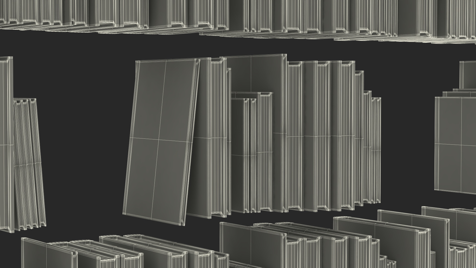 Bookcase with Books 3D model