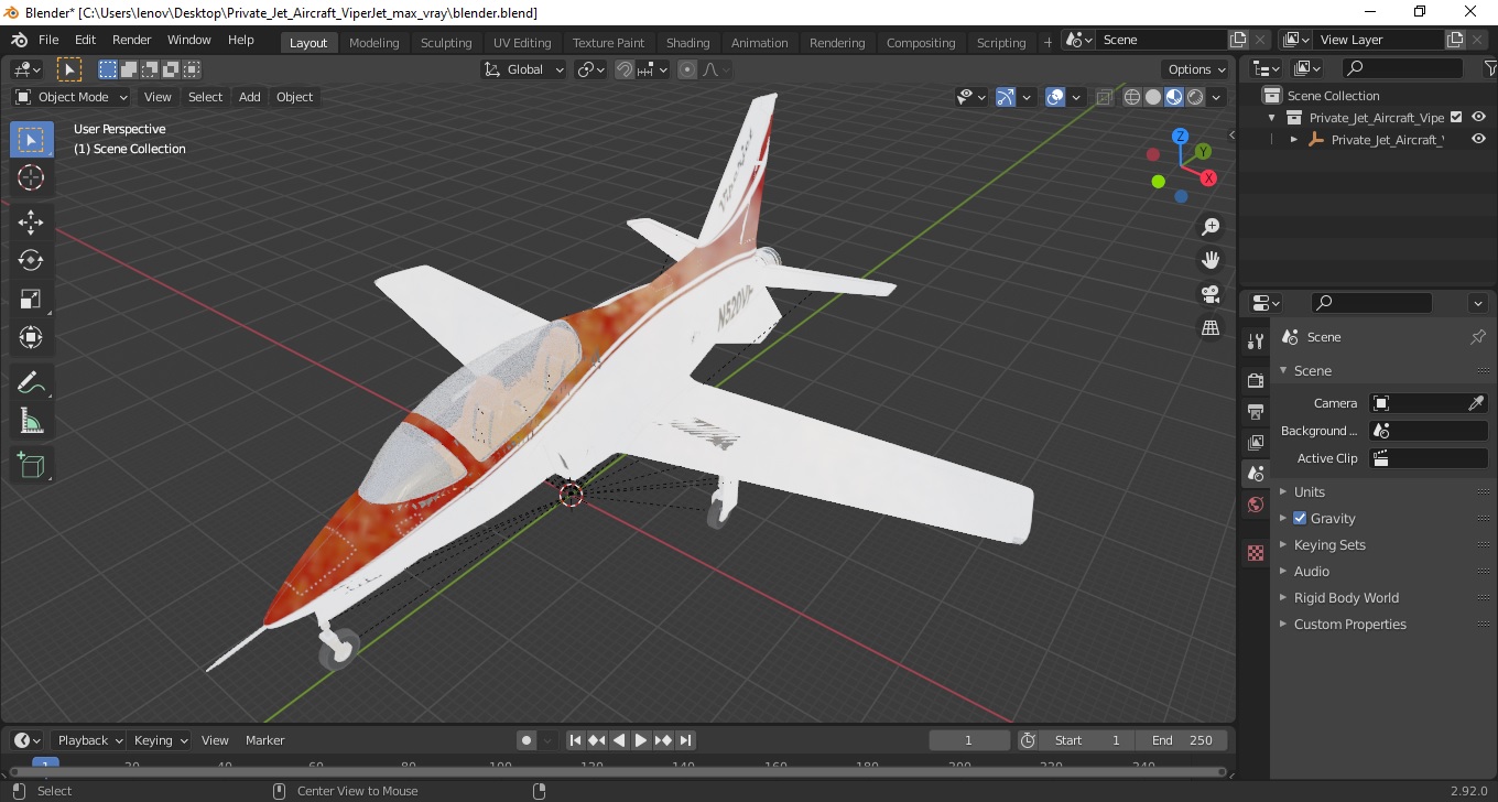 Private Jet Aircraft ViperJet 3D model