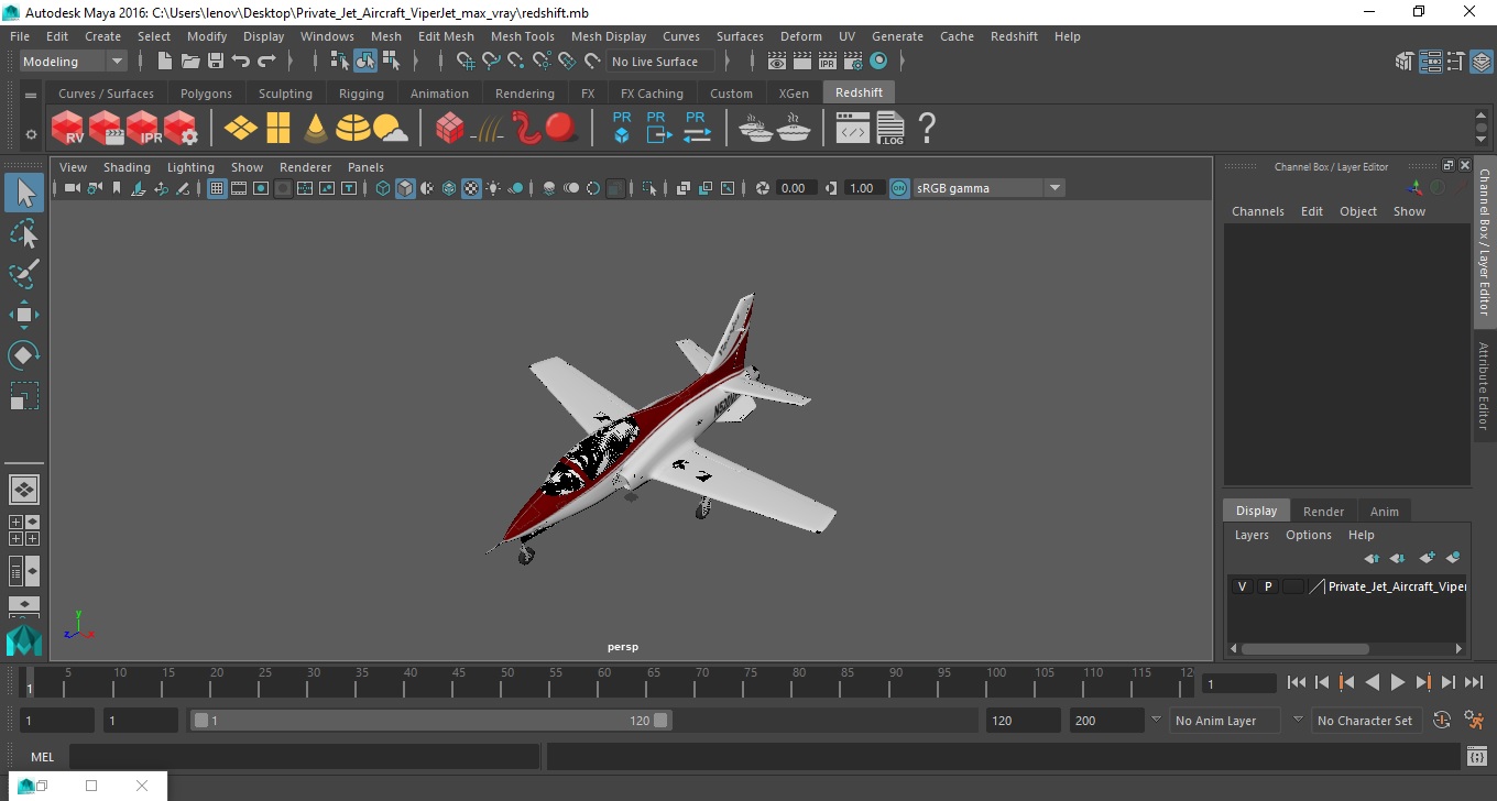 Private Jet Aircraft ViperJet 3D model