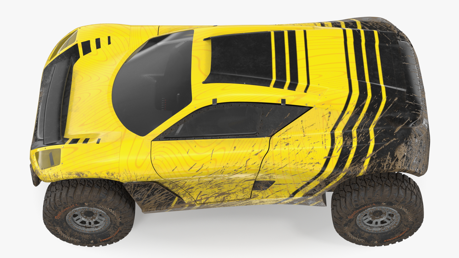 3D model Extreme E Car Racing Electric SUV Dirty Rigged for Cinema 4D