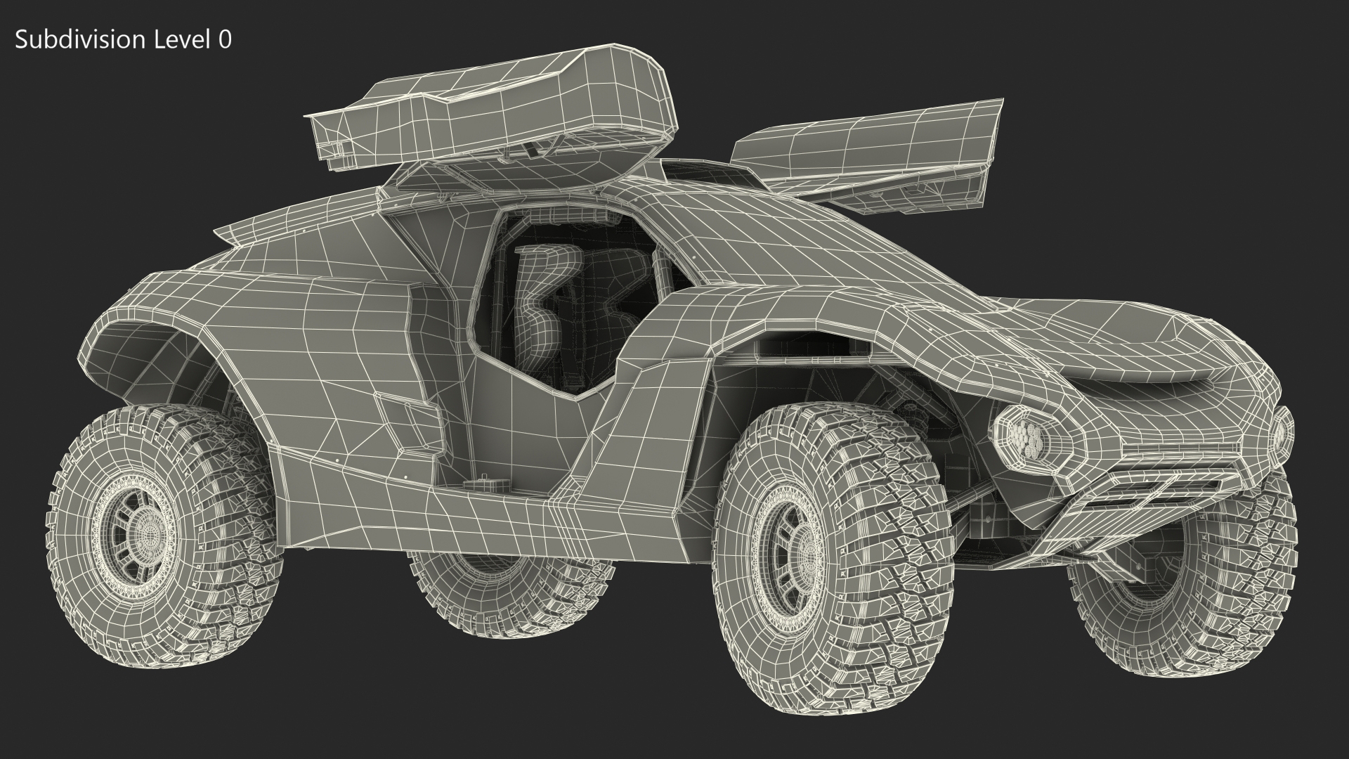 3D model Extreme E Car Racing Electric SUV Dirty Rigged for Cinema 4D