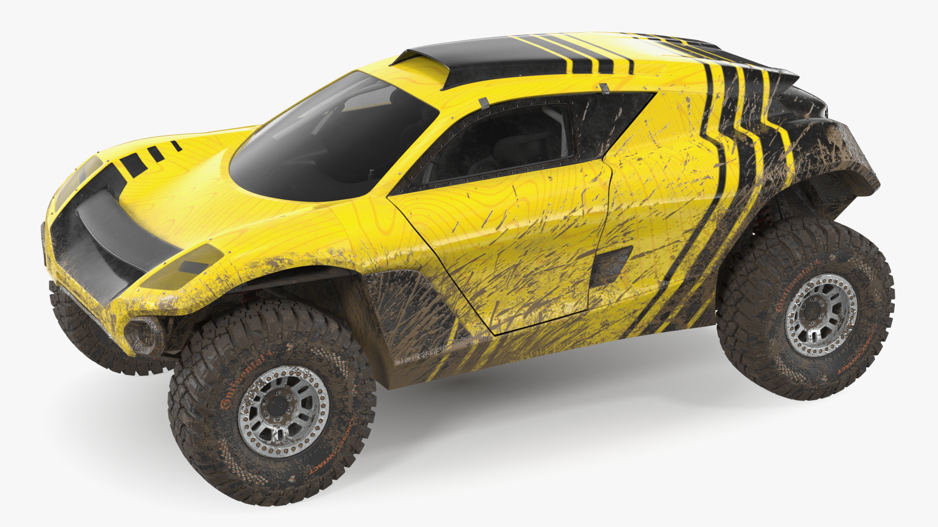 3D model Extreme E Car Racing Electric SUV Dirty Rigged for Cinema 4D