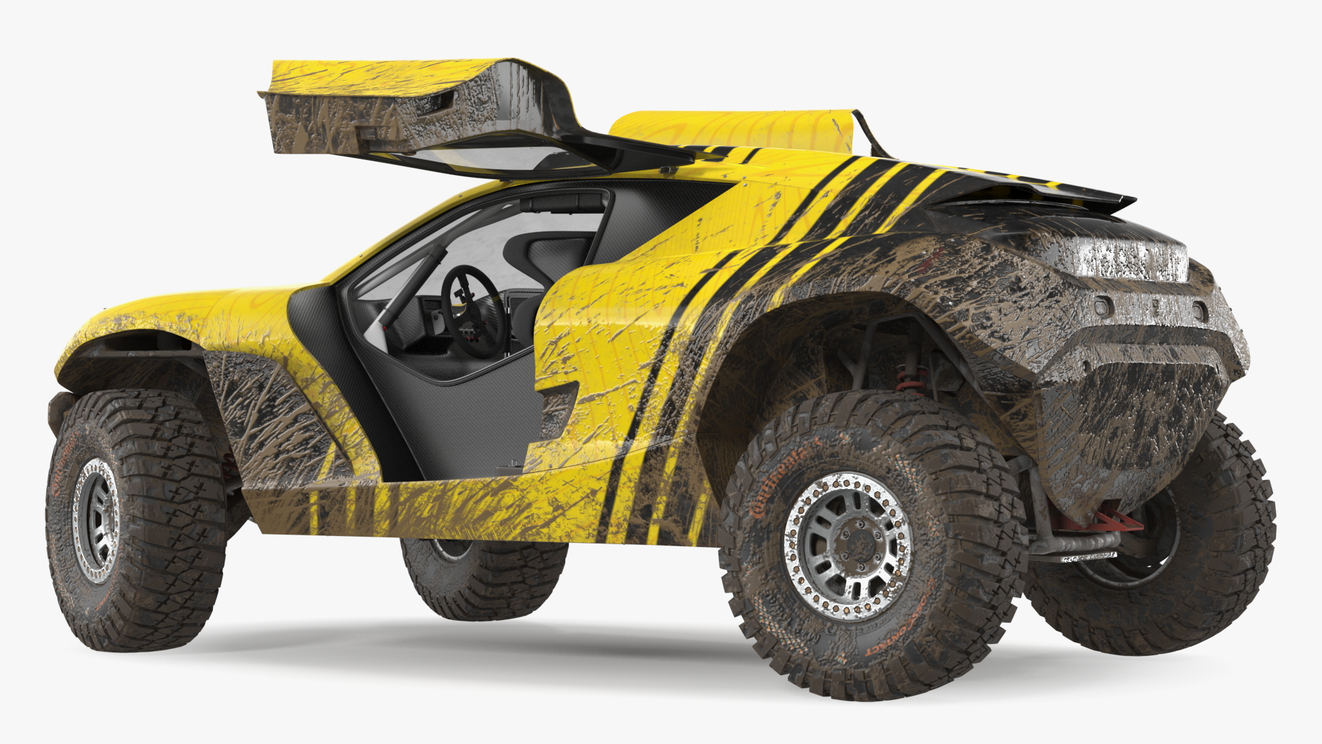 3D model Extreme E Car Racing Electric SUV Dirty Rigged for Cinema 4D