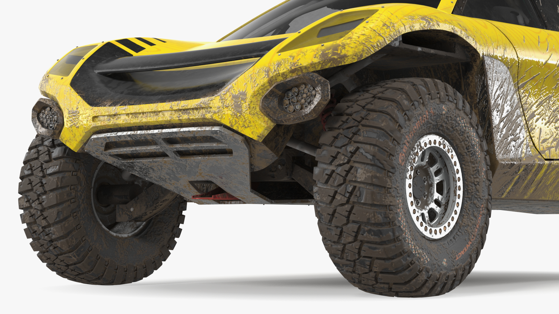 3D model Extreme E Car Racing Electric SUV Dirty Rigged for Cinema 4D
