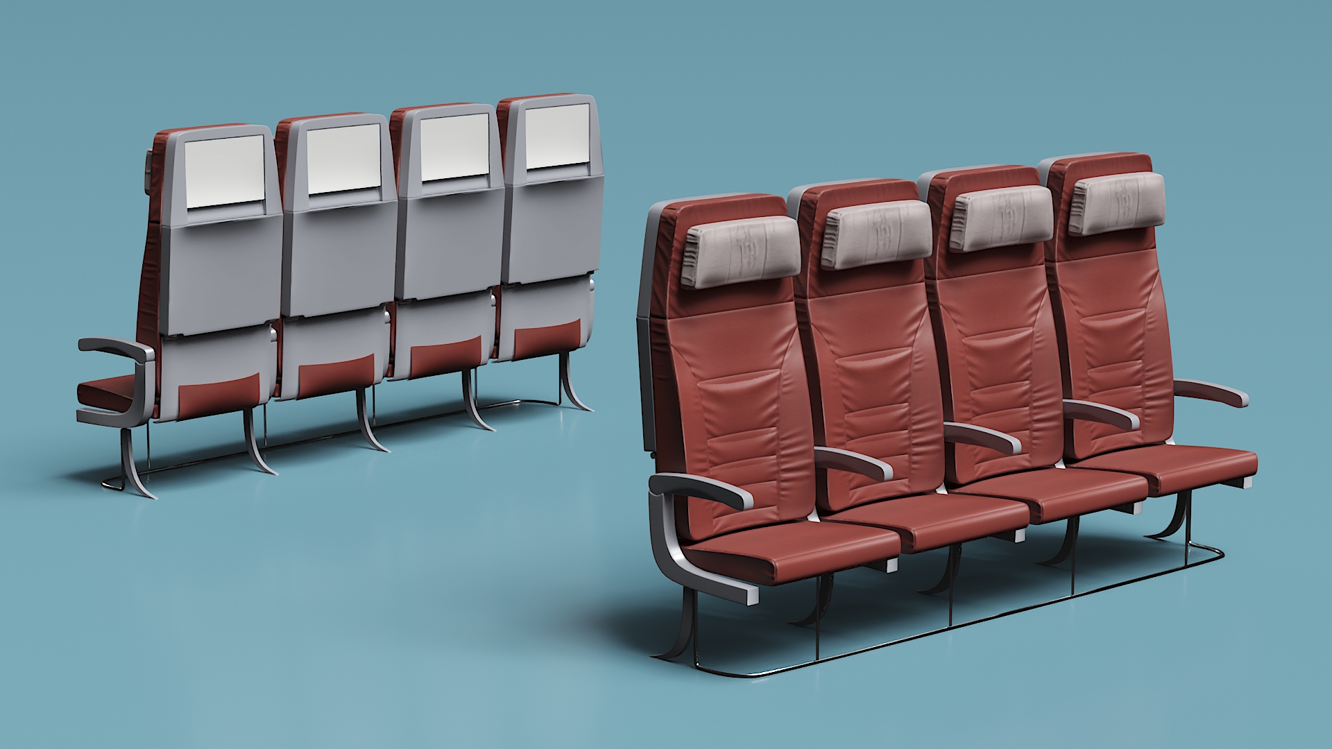 3D Aircraft Cabin Chairs