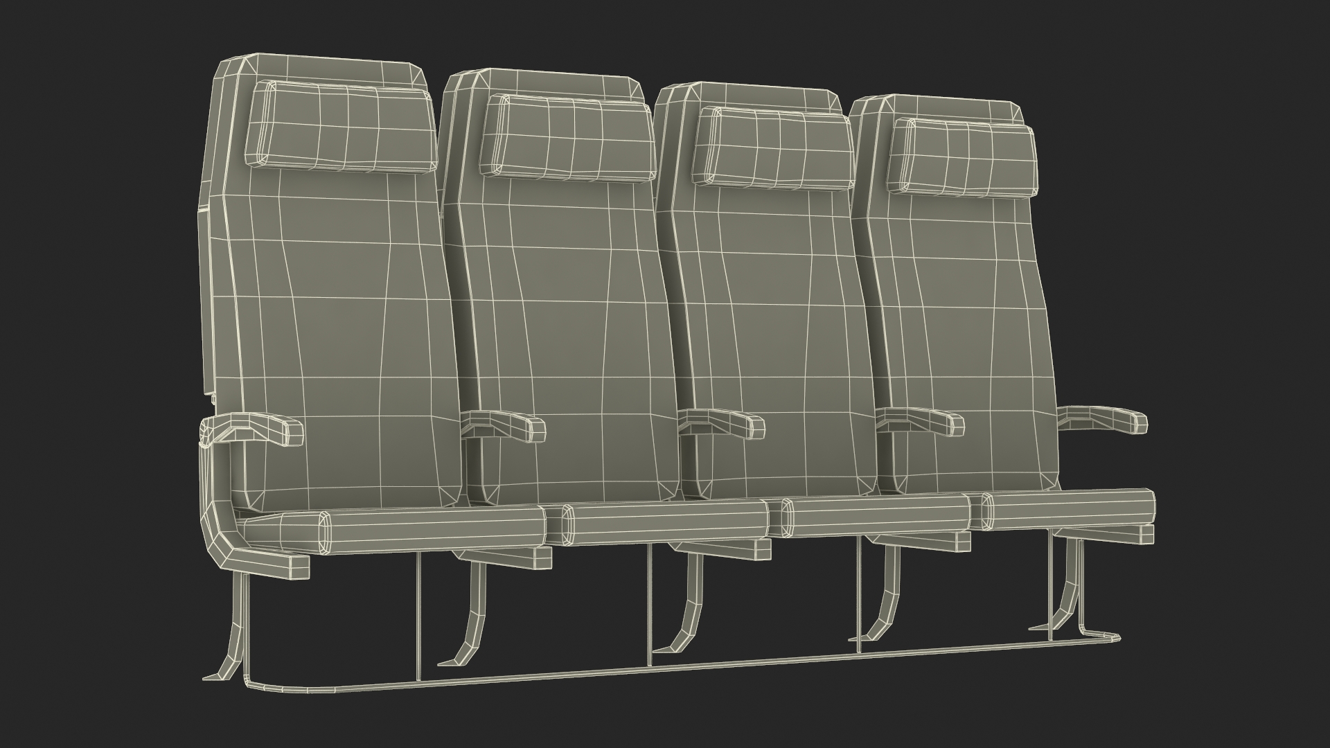 3D Aircraft Cabin Chairs