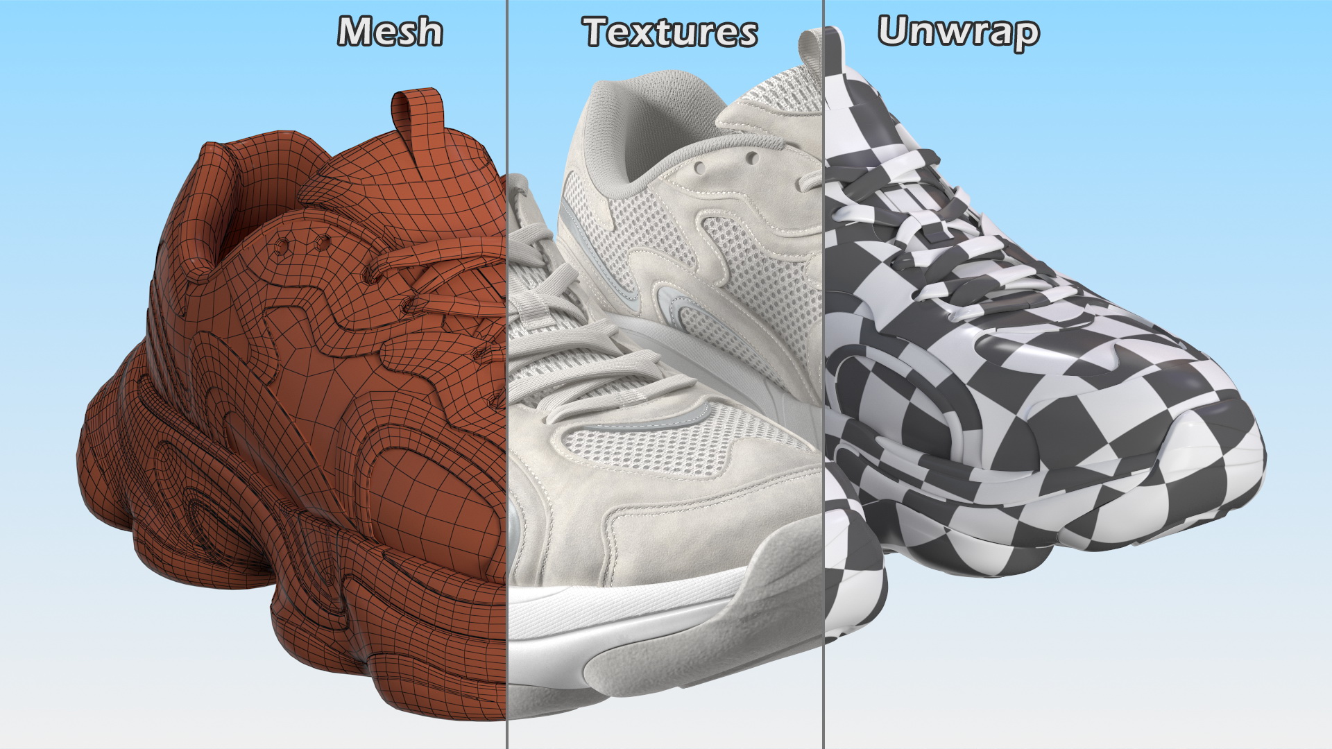 Fashion Sneakers White 3D