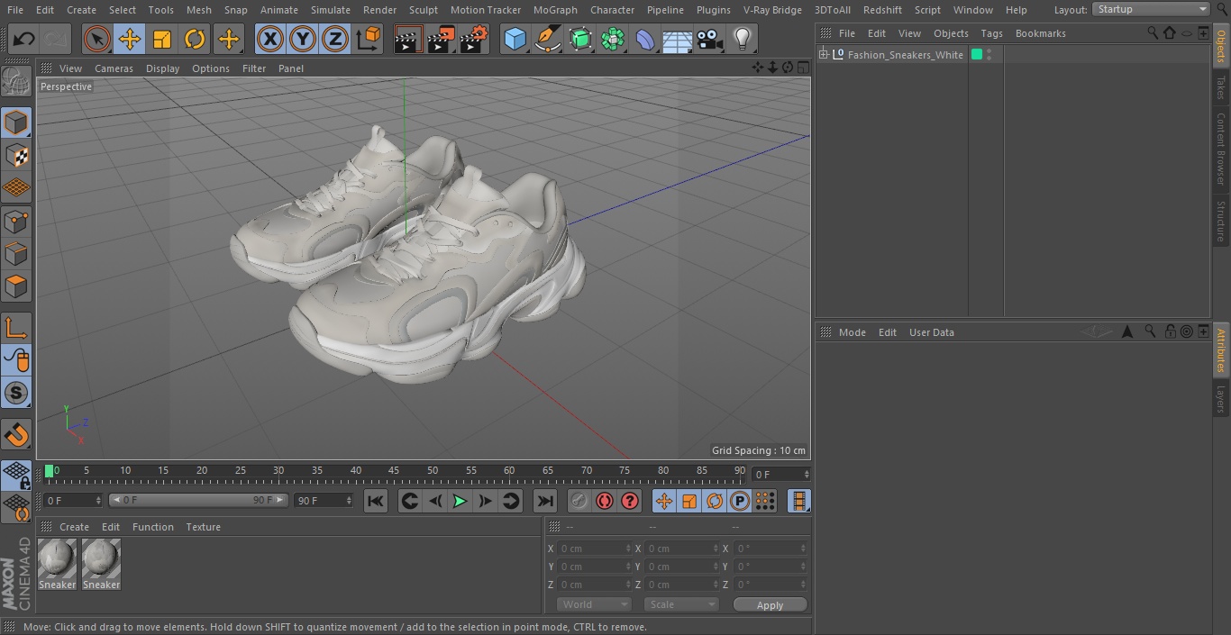 Fashion Sneakers White 3D