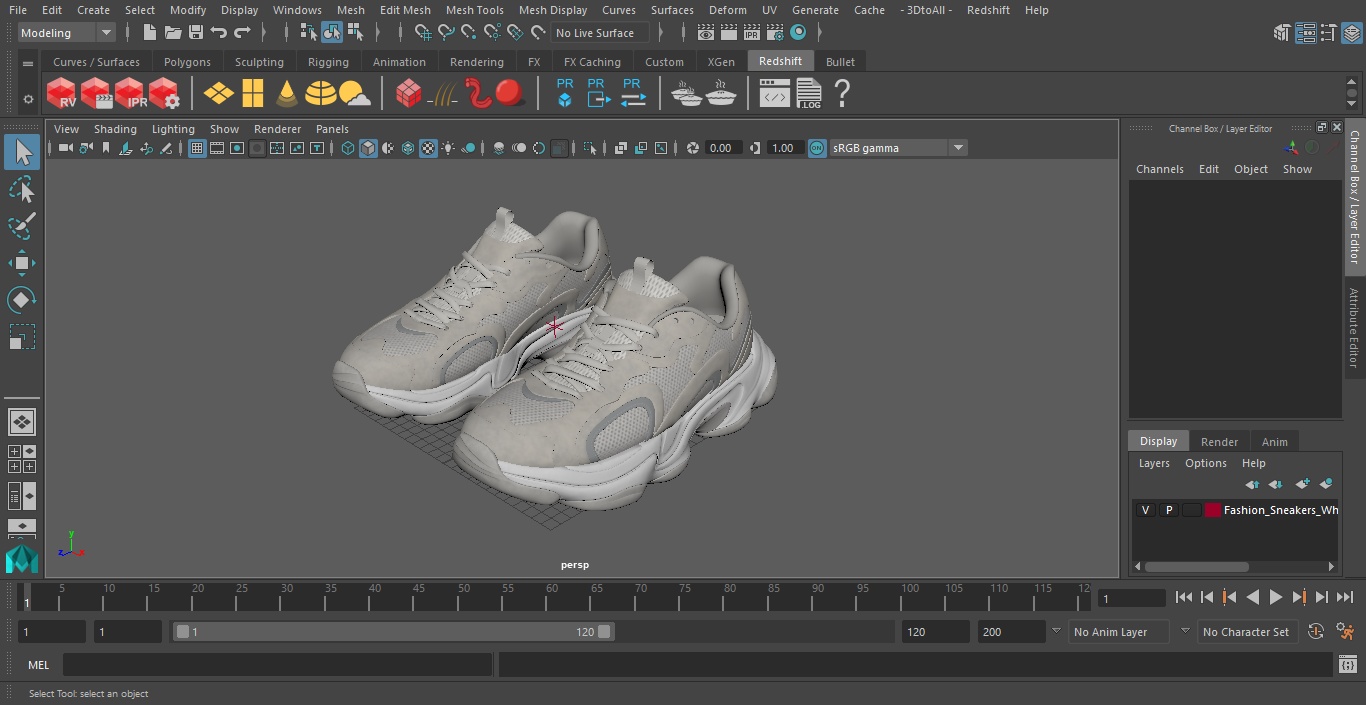 Fashion Sneakers White 3D