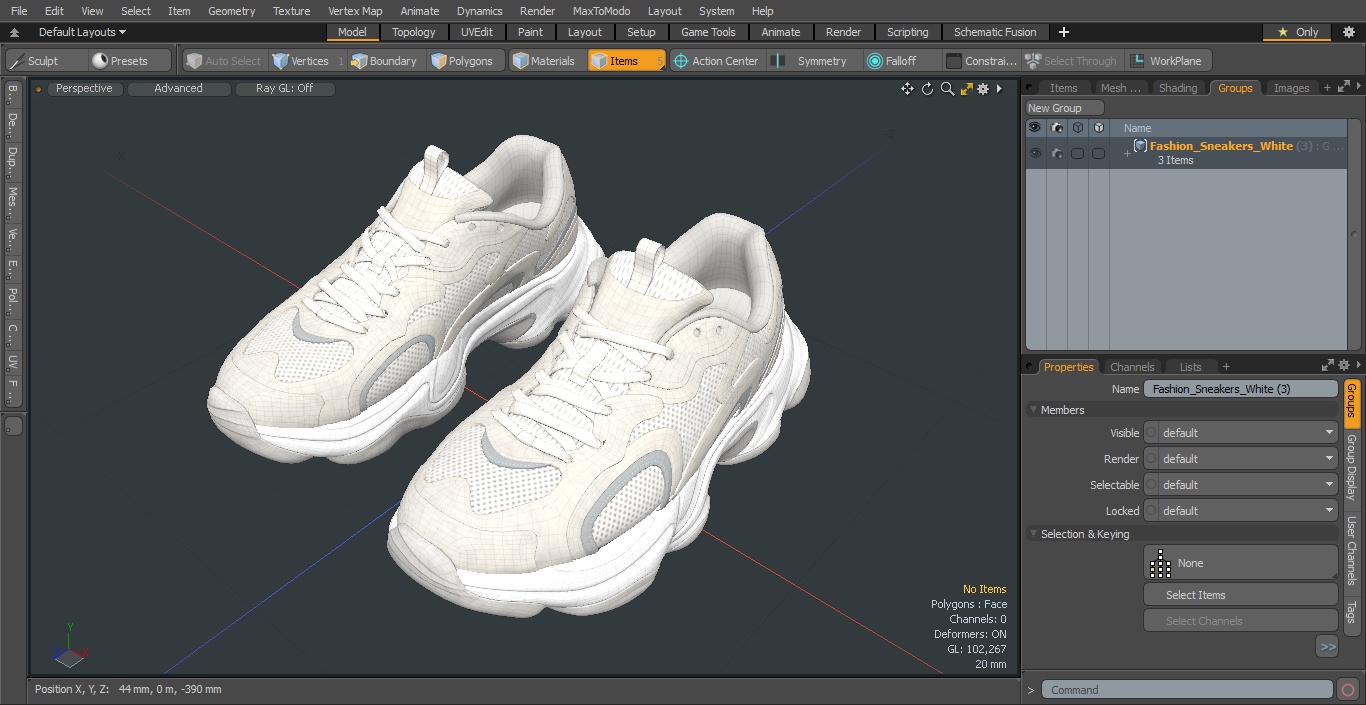 Fashion Sneakers White 3D