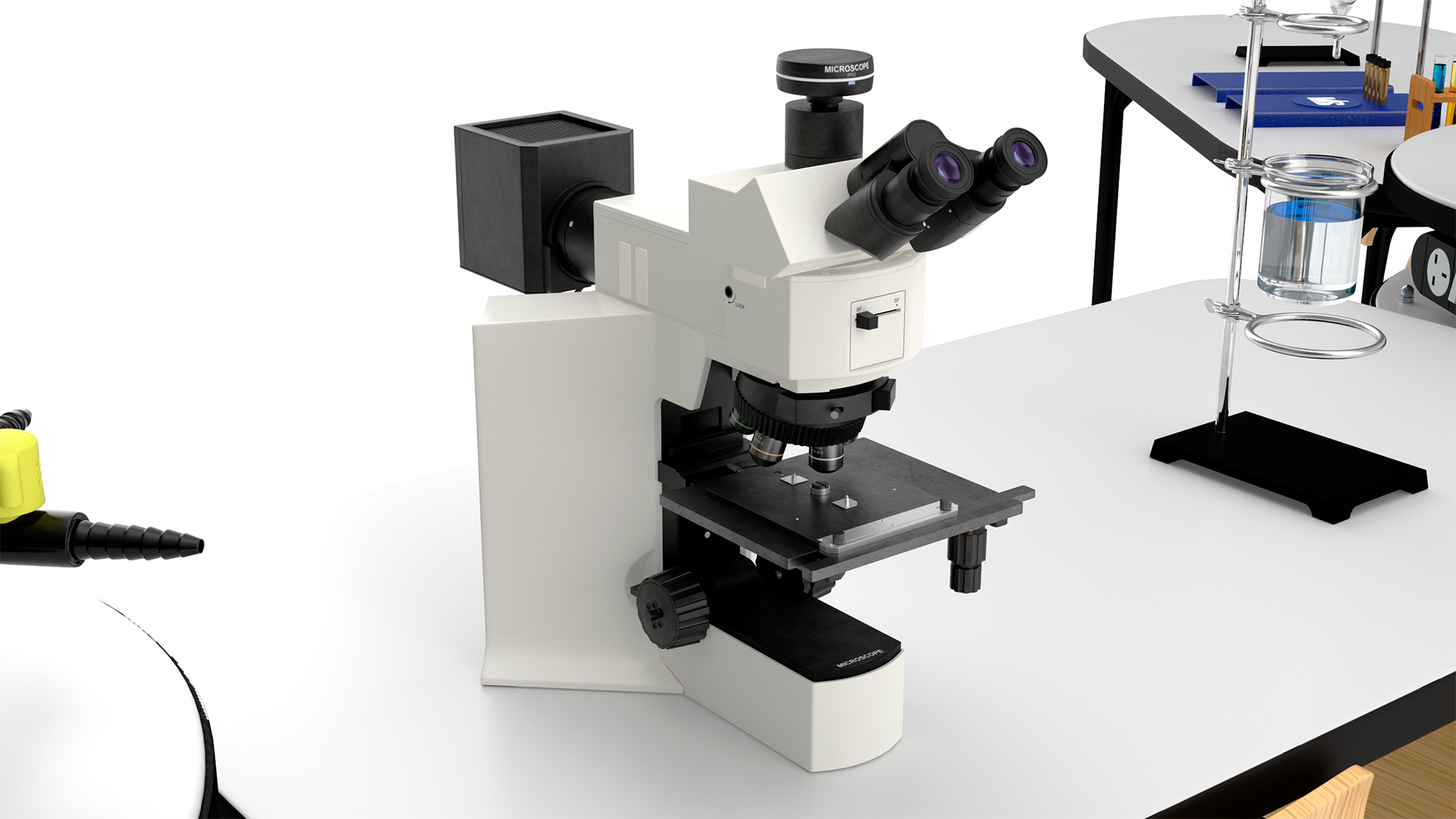 3D model Modular Furniture Set with Equipment for Chemistry Classroom